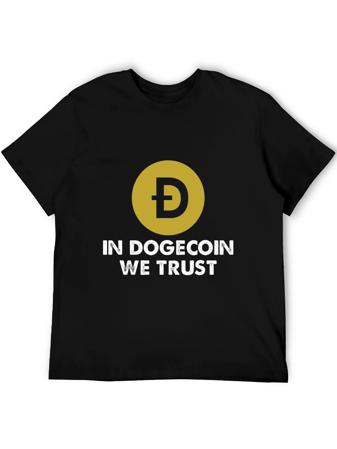 Black In Dogecoin We Trust Black T-Shirt view 5