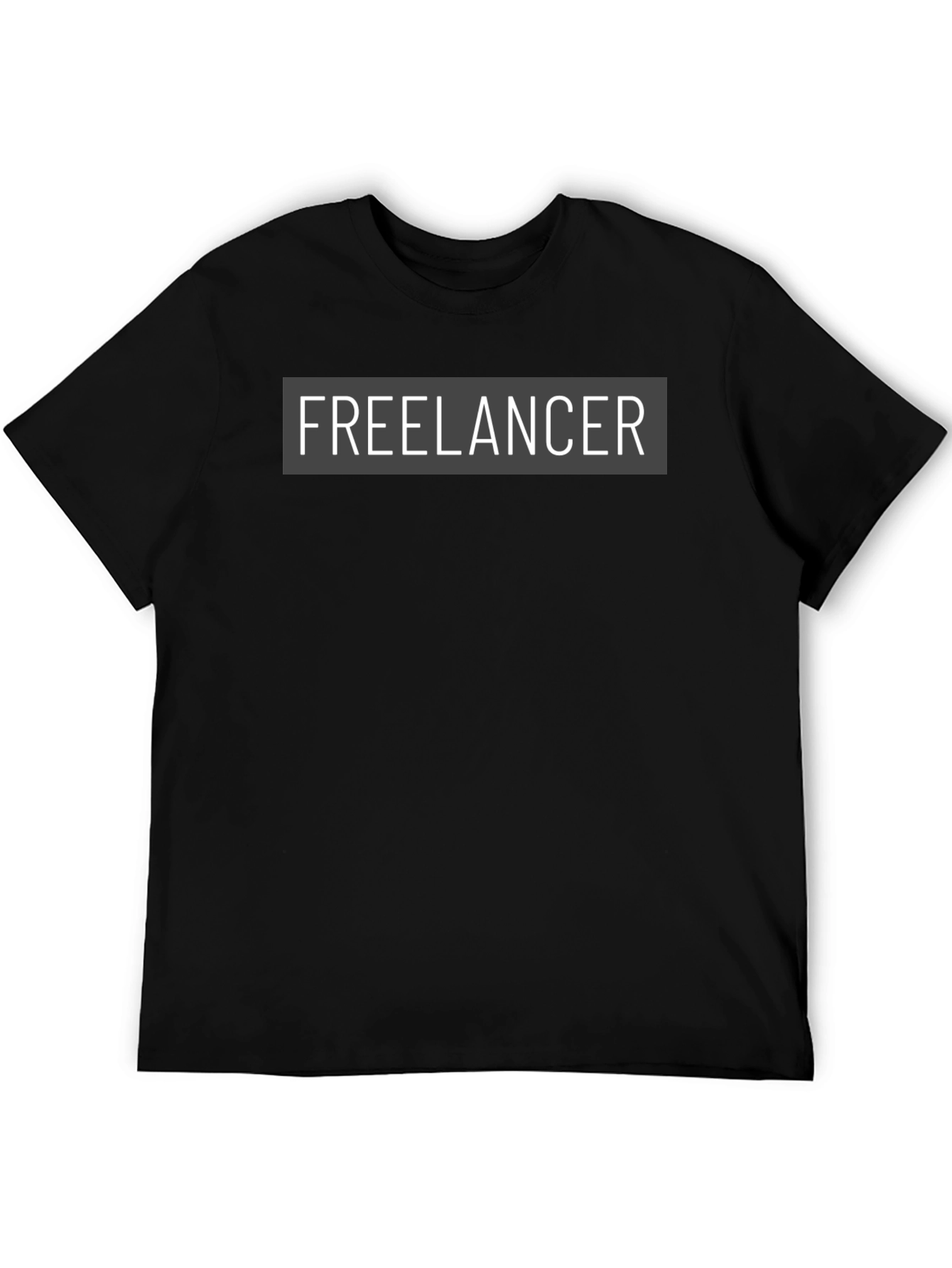 Black Freelancer Graphic Tee - Soft Cotton Black Shirt view 5