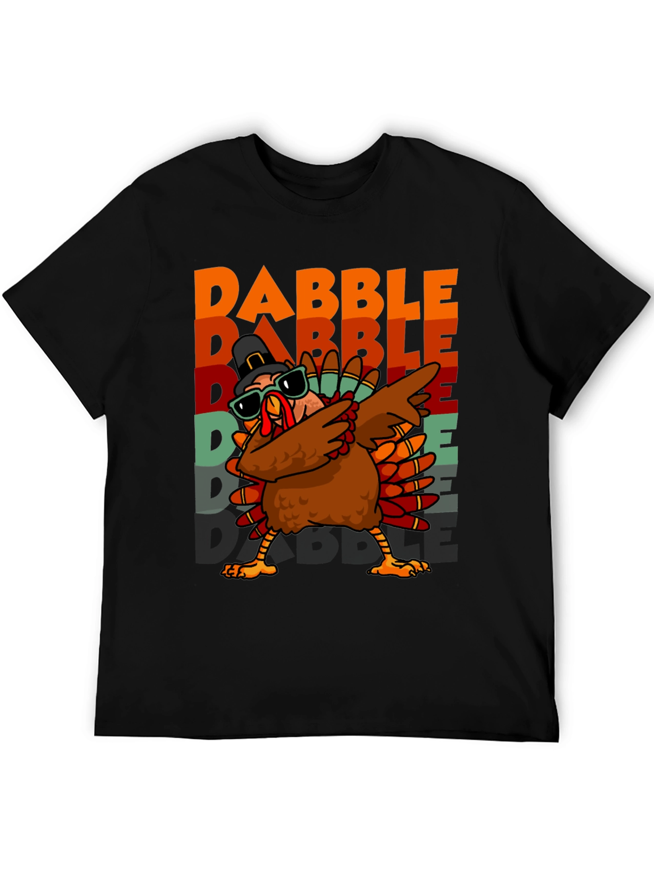 Black Dabble Turkey Graphic T-Shirt Thanksgiving view 5