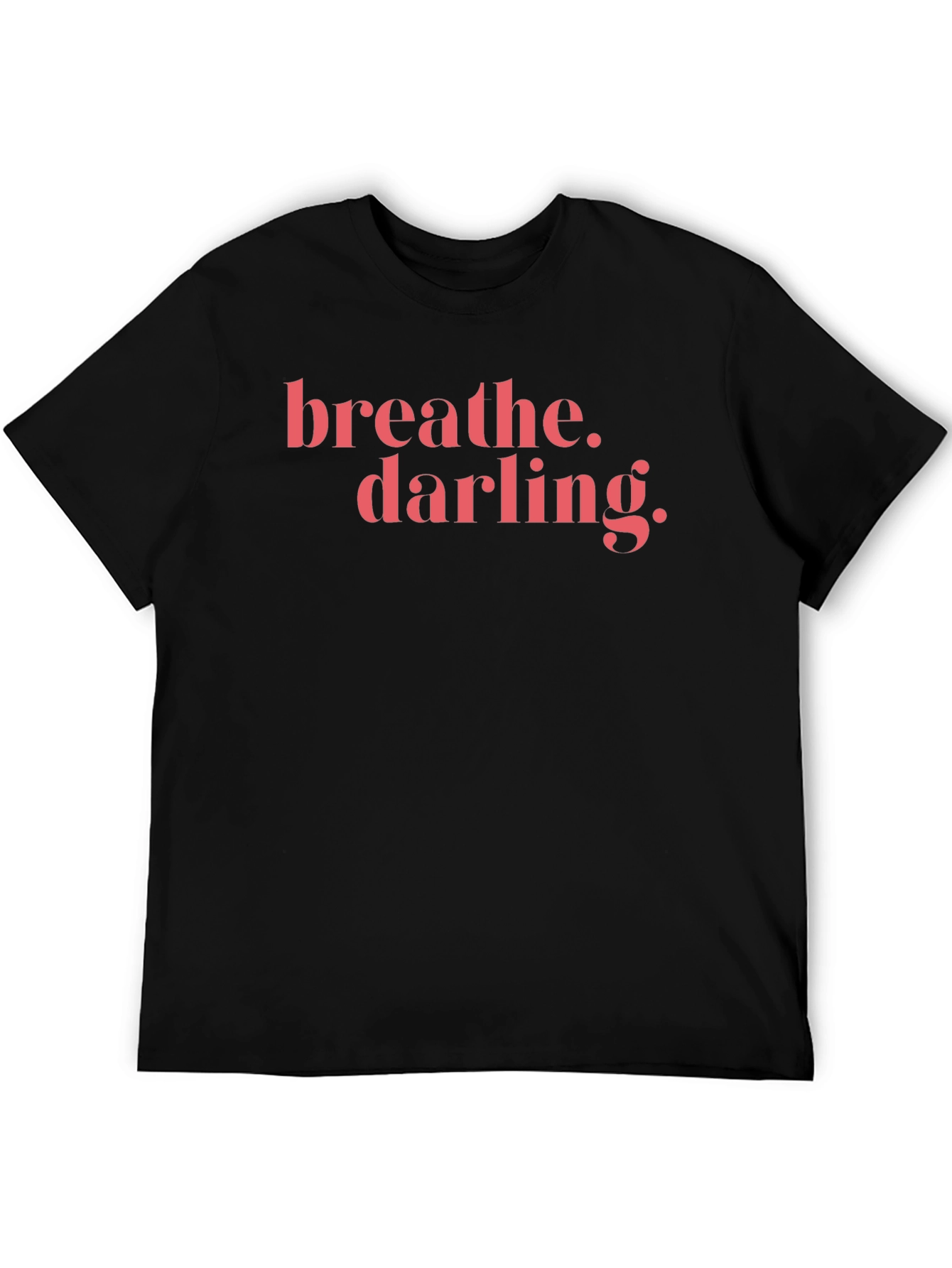 Black Breathe Darling Graphic Tee - Soft Cotton Comfort view 5