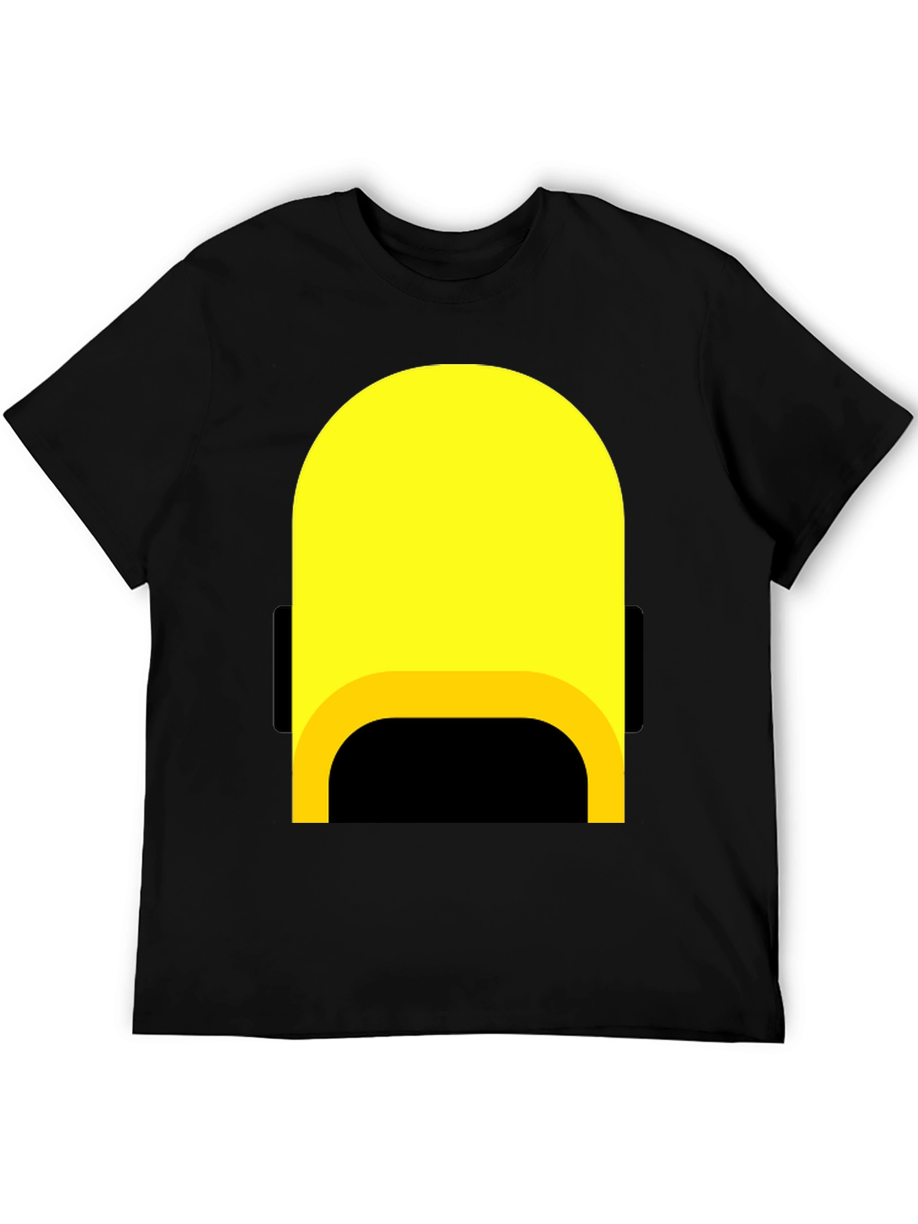 Black Minimalist Character Graphic T-Shirt view 5