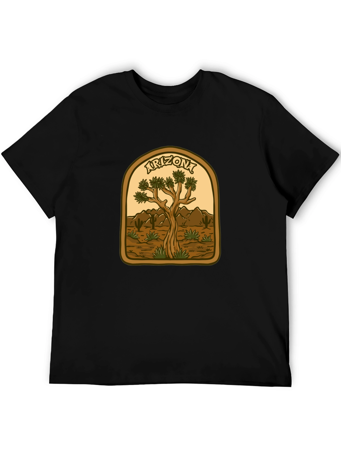 Black Arizona Desert Graphic T-Shirt view 5