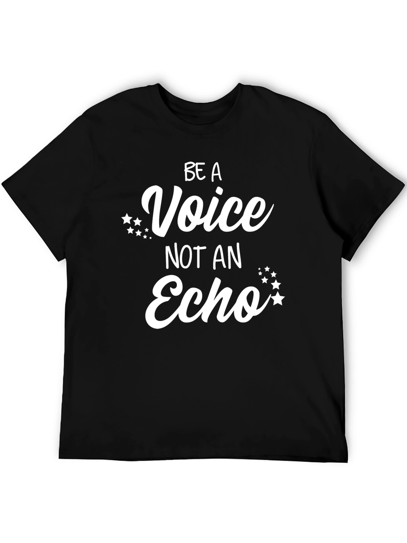 Black Be A Voice T-Shirt - Inspirational Graphic Tee view 5