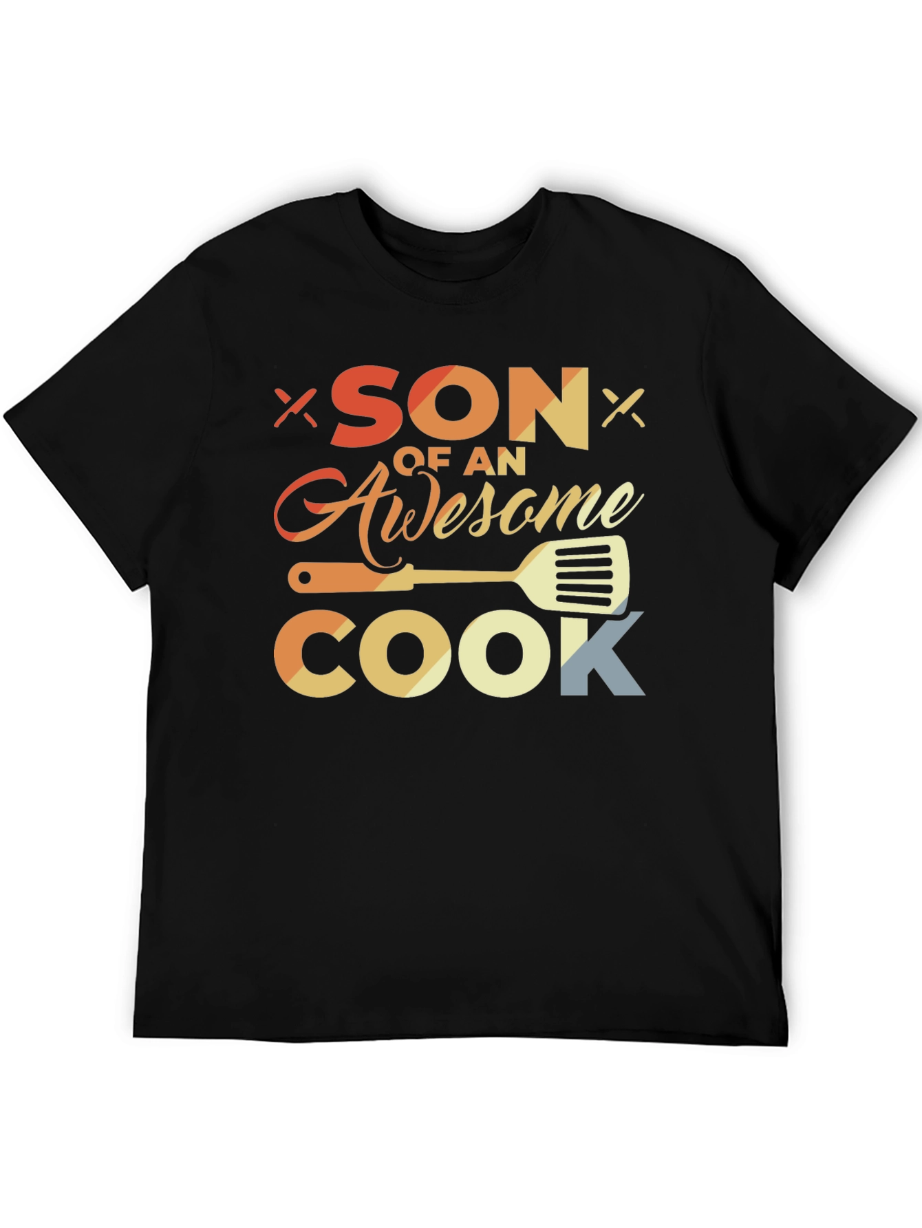 Black Son of an Awesome Cook Black T-Shirt view 5