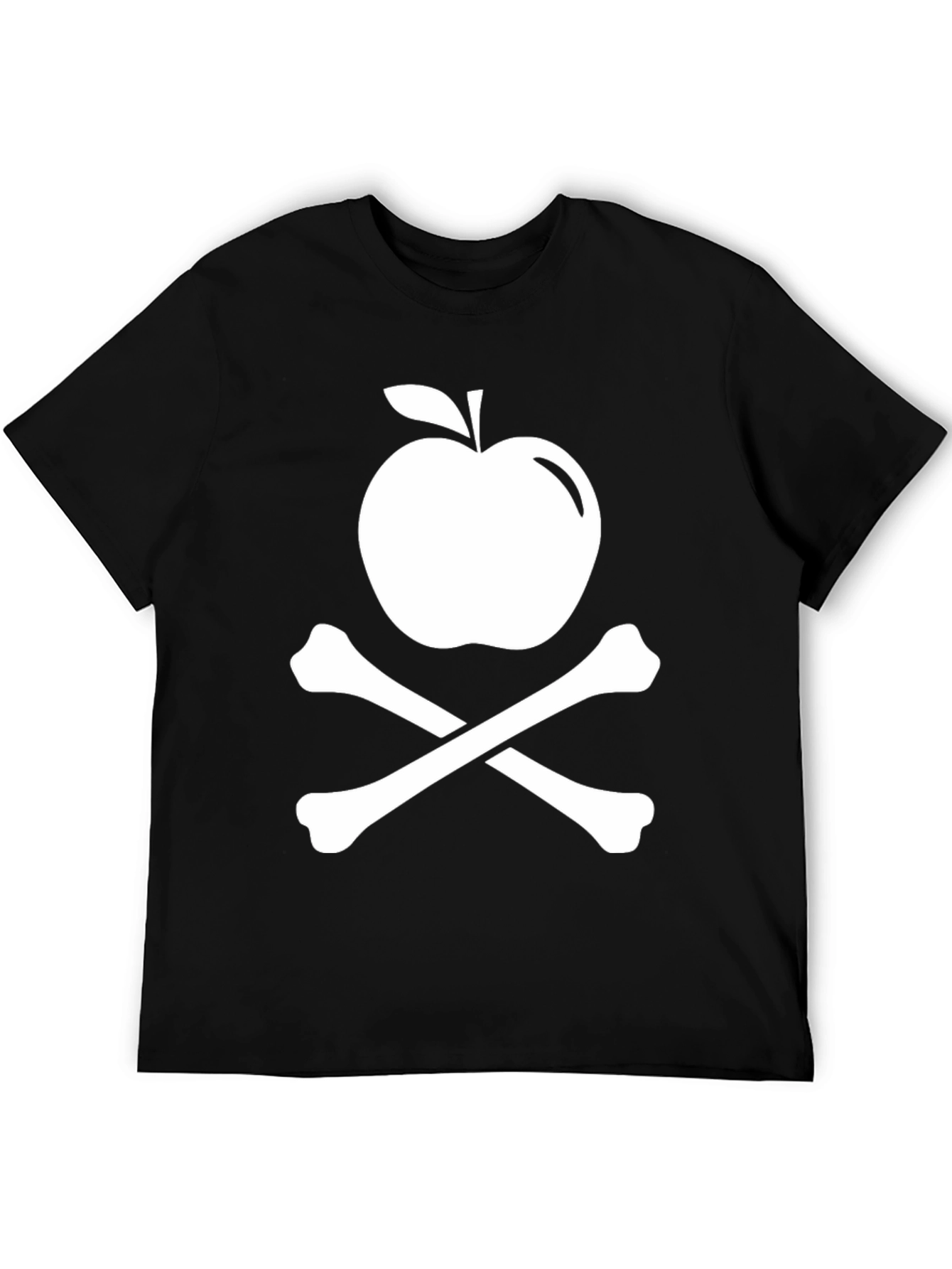 Black Apple & Crossbones Graphic Tee view 5