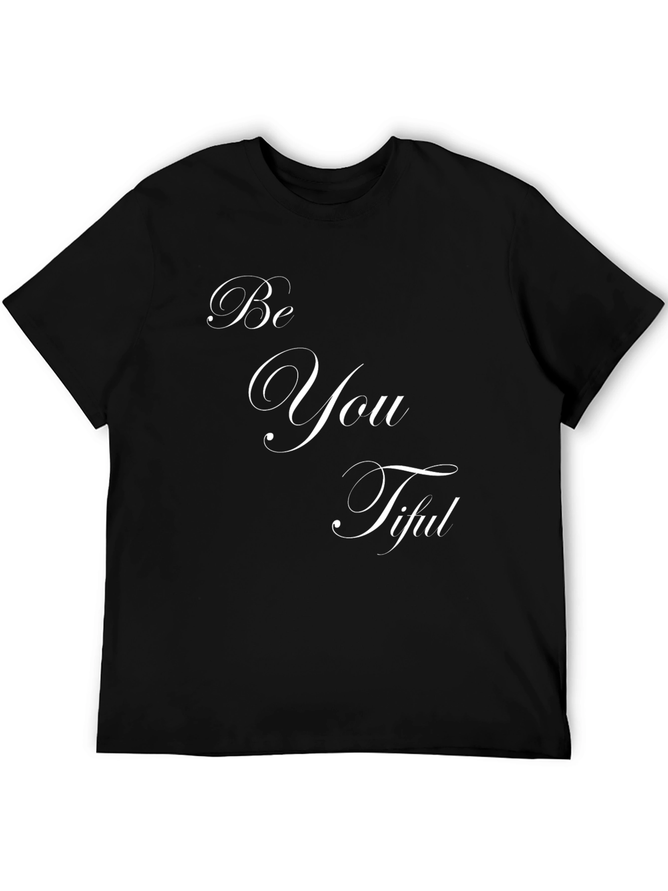 Black Be You Tiful Black Graphic Tee view 5