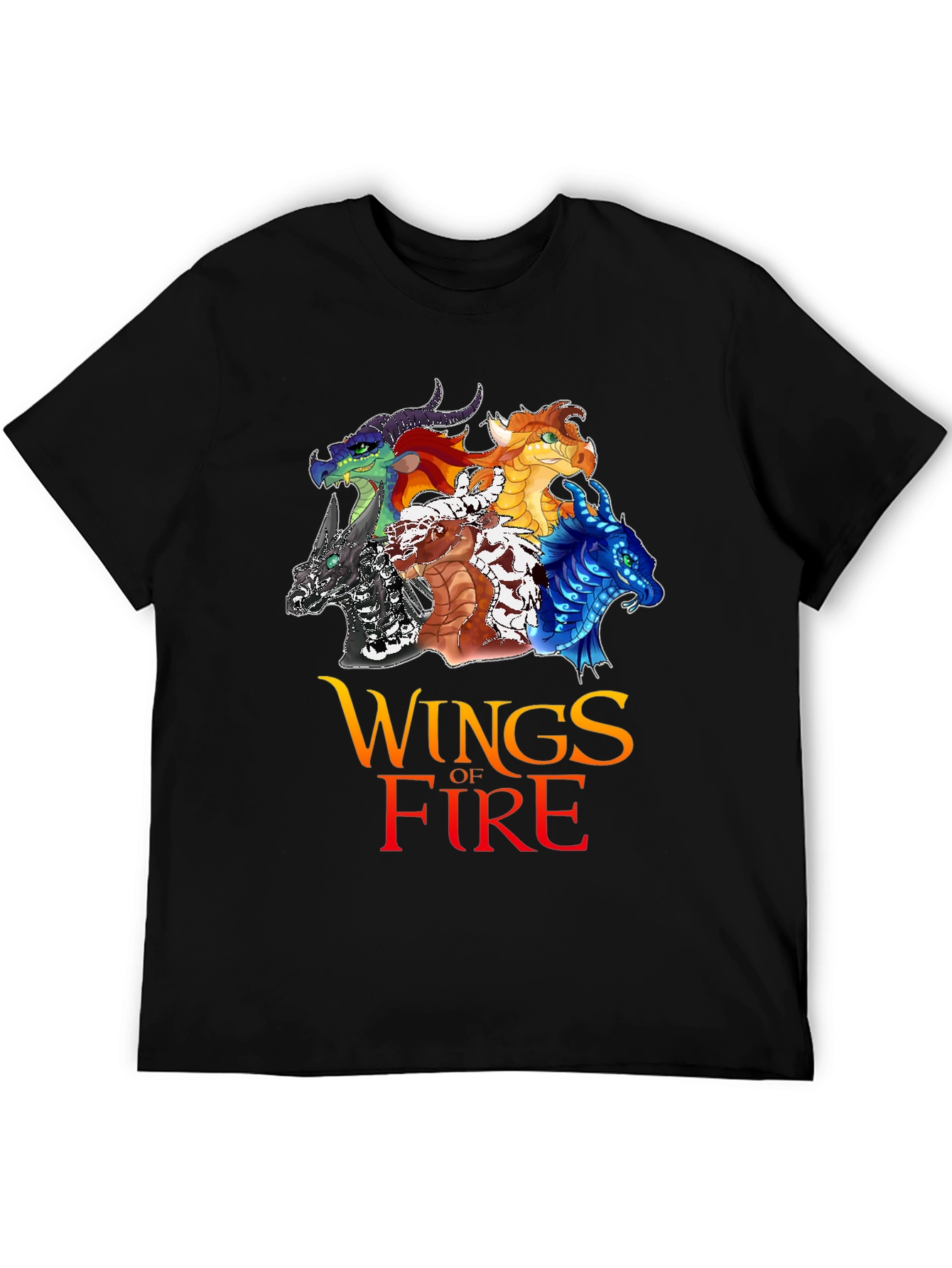 Black Wings of Fire Graphic T-Shirt view 5