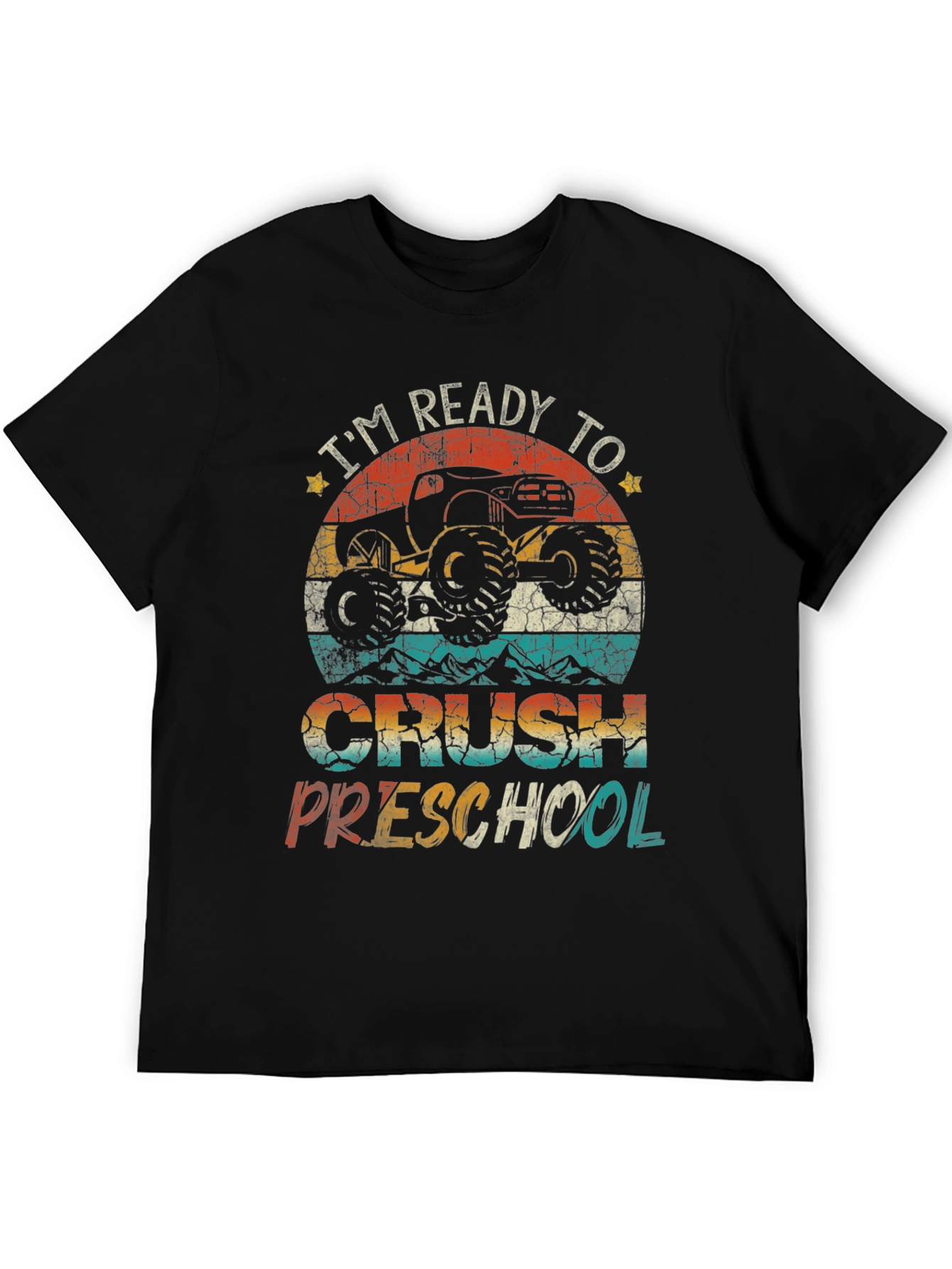 Black Ready to Crush Preschool Monster Truck Tee view 5