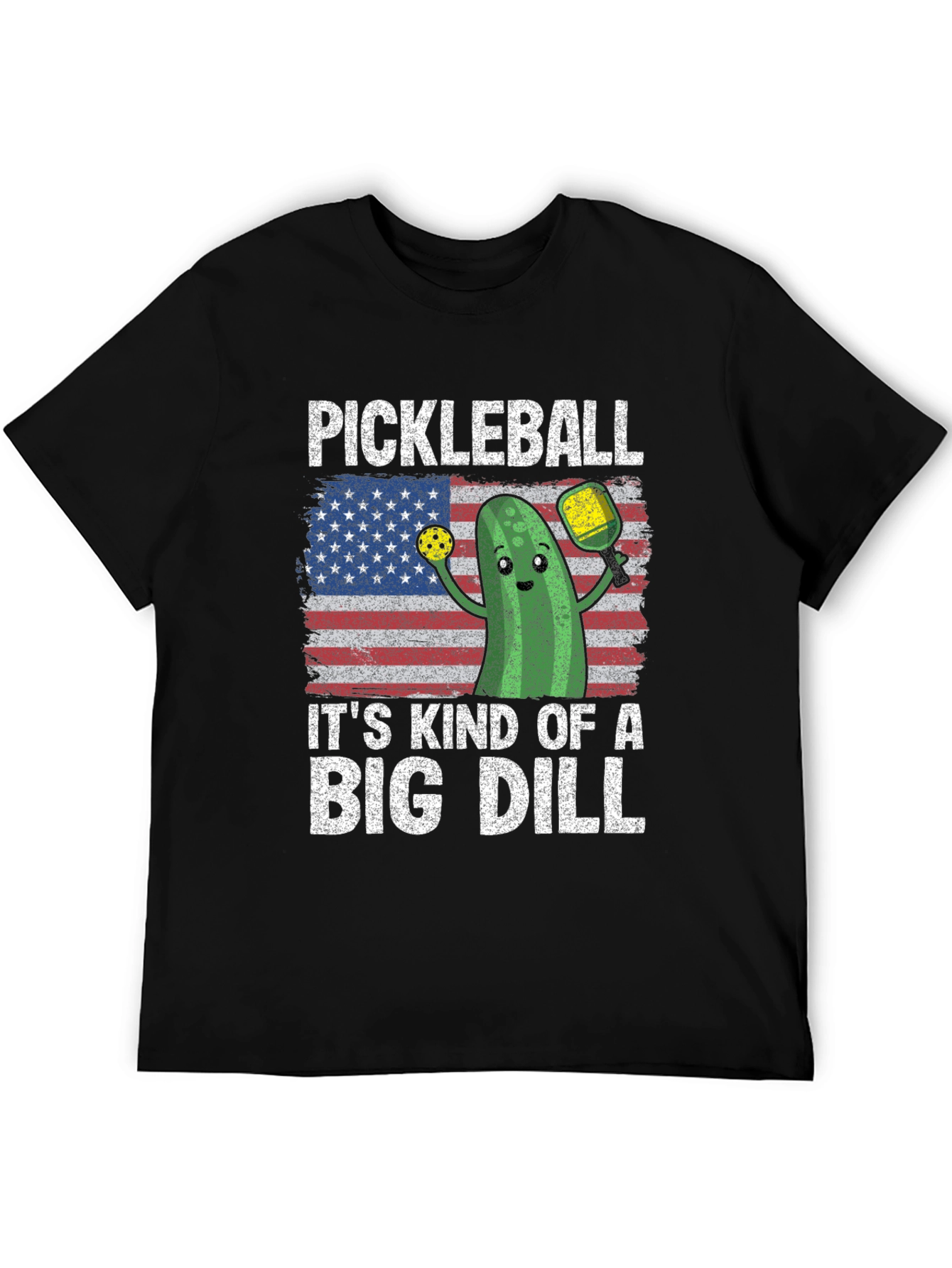 Black Pickleball Big Dill Graphic Tee view 5