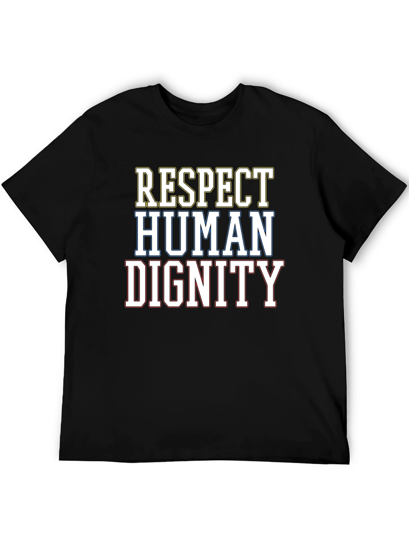 Black Respect Human Dignity Graphic Tee view 5