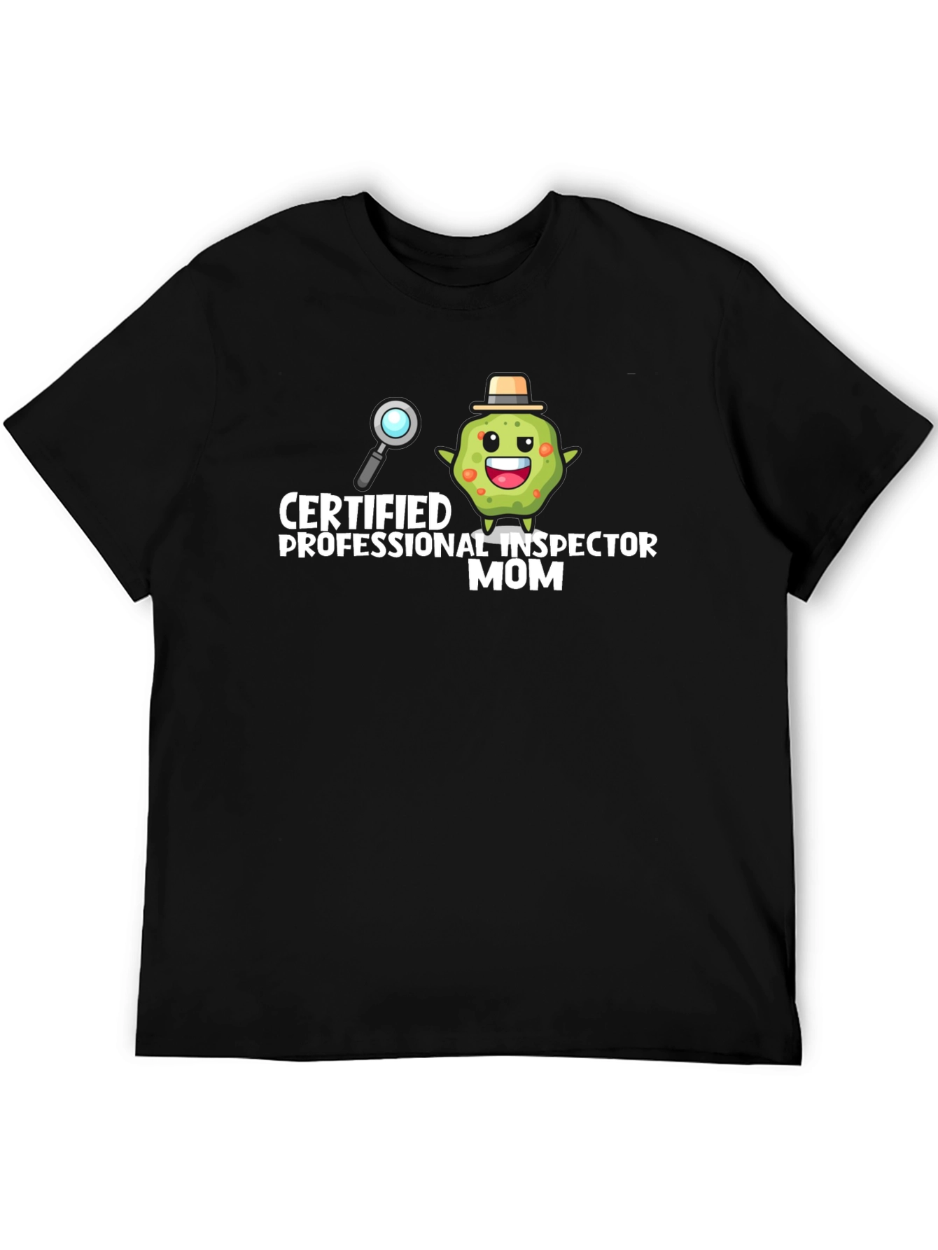 Black Certified Professional Inspector Mom Graphic Tee view 5