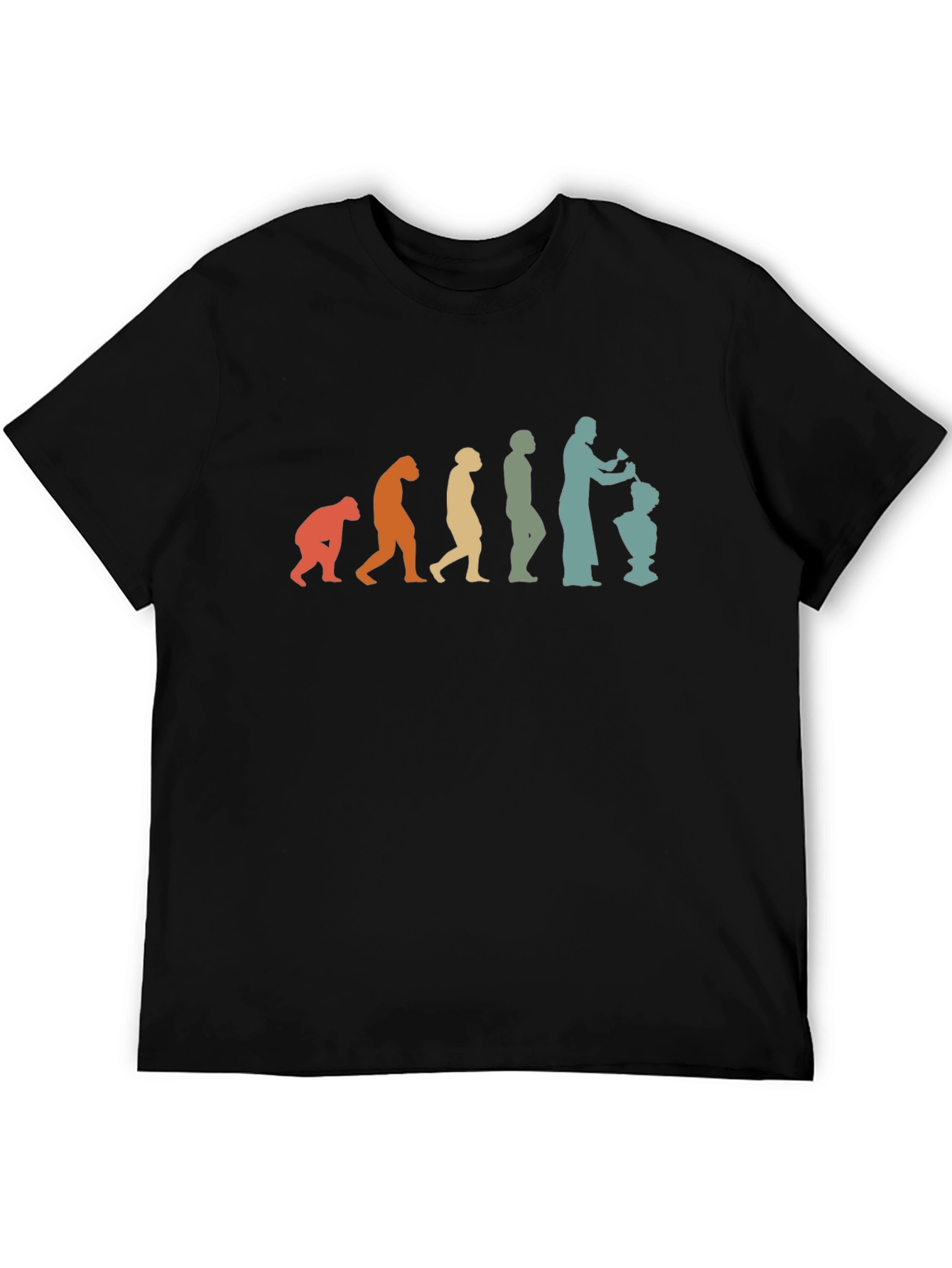 Black Evolution of Art T-Shirt view 5