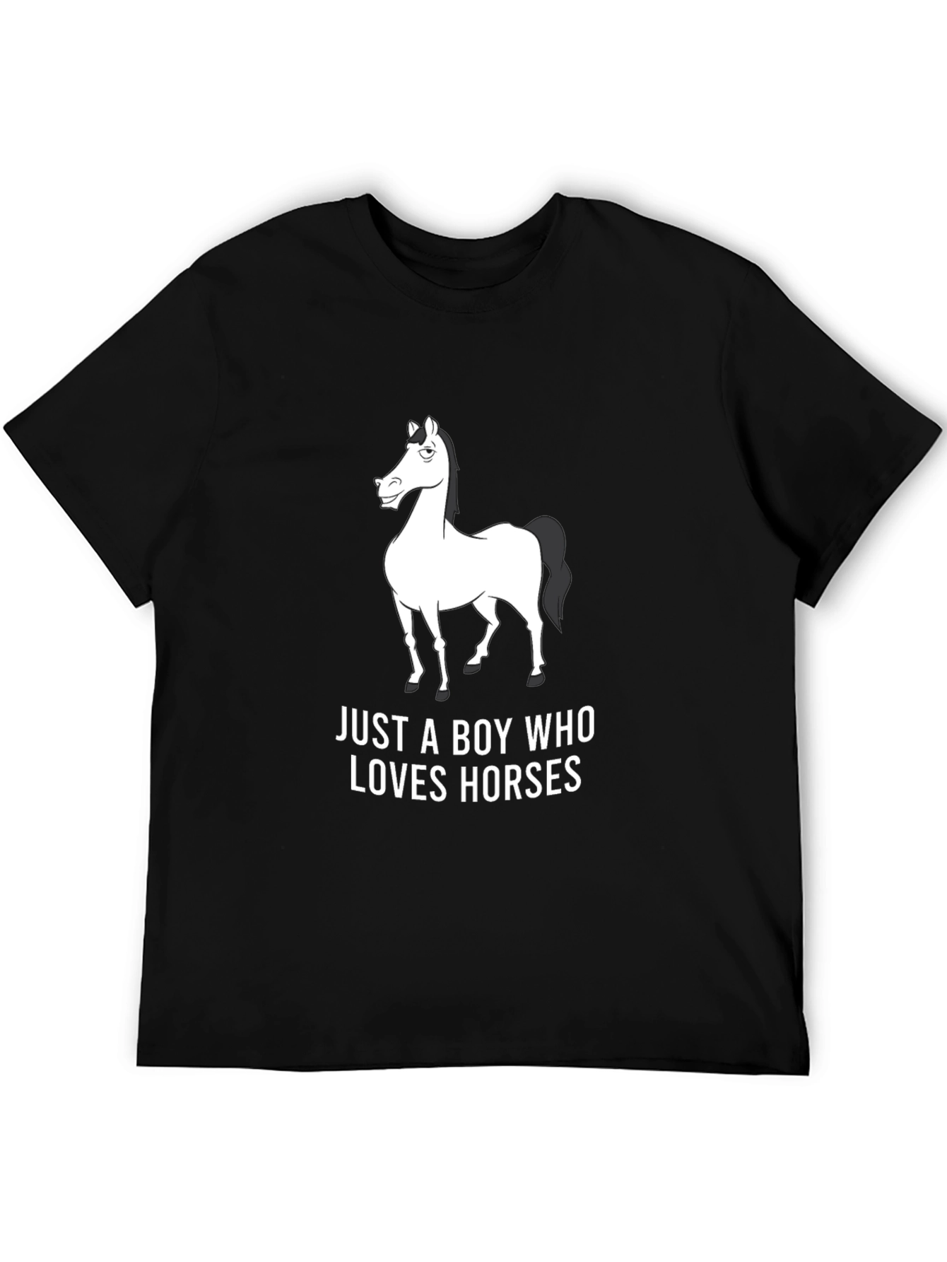 Black Horse Lover Graphic Tee - Black view 5