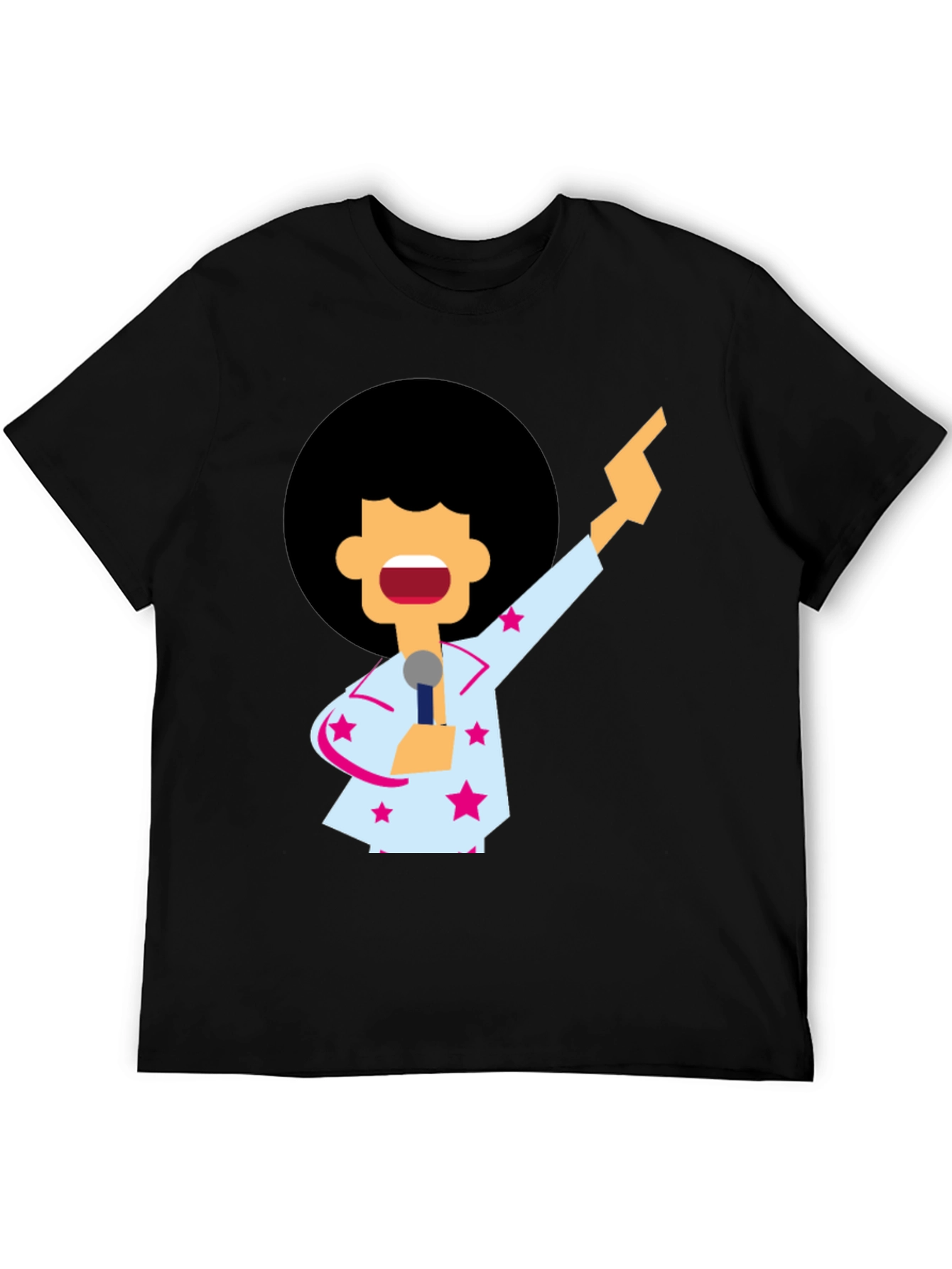 Black Funky Retro Disco T-Shirt view 5