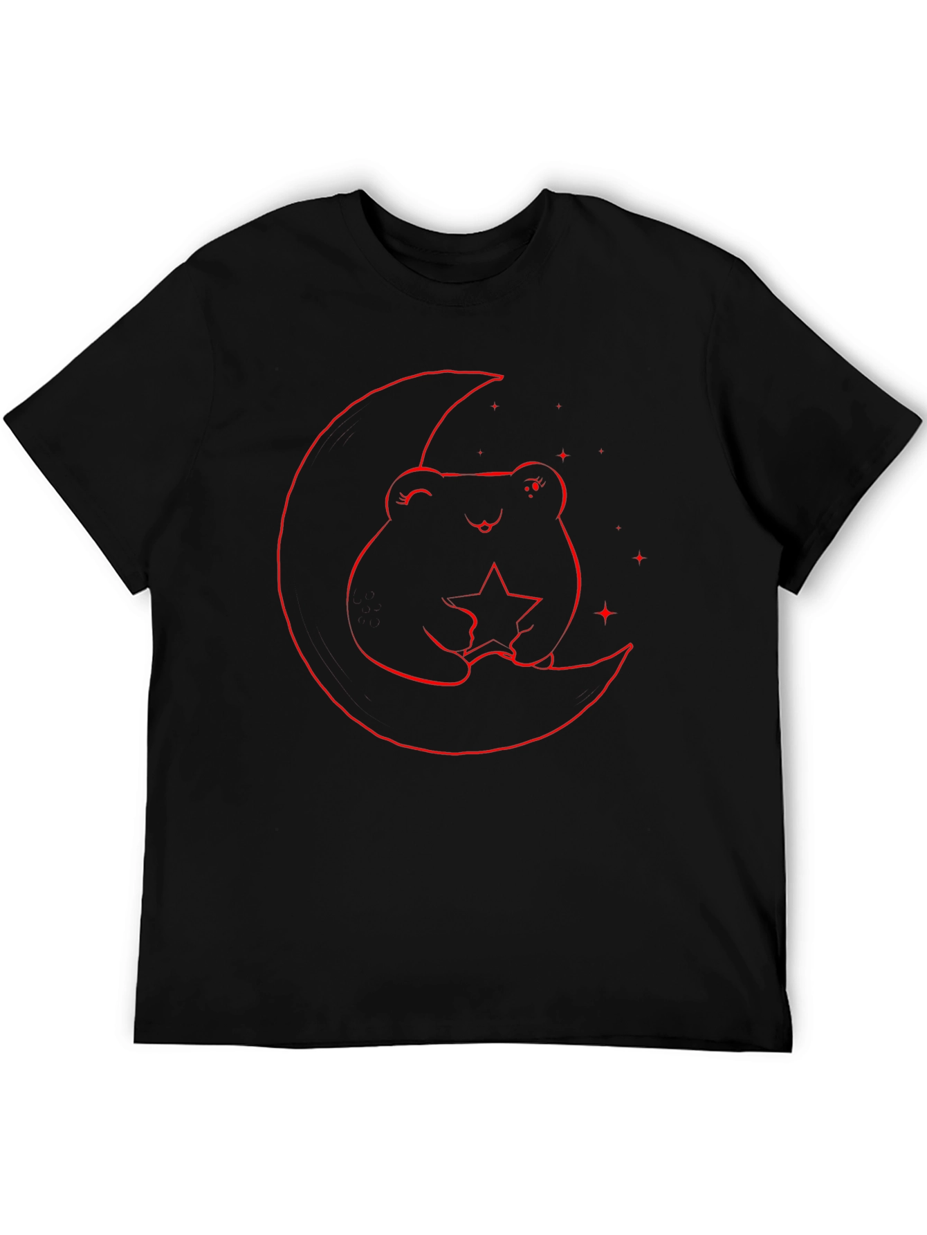 Black Frog on Moon Graphic Tee - Black view 5