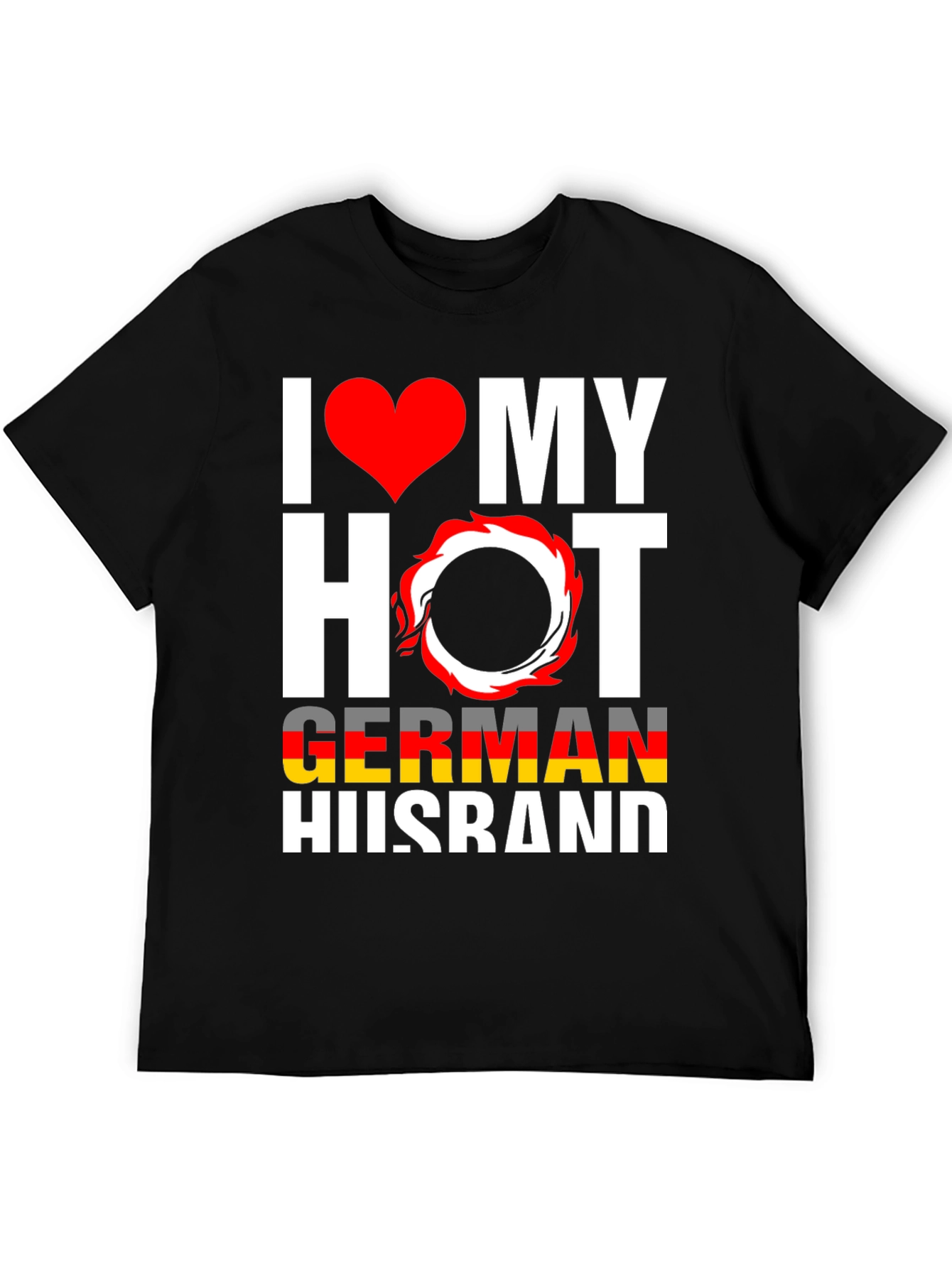 Black I Love My Hot German Husband Graphic Tee view 5