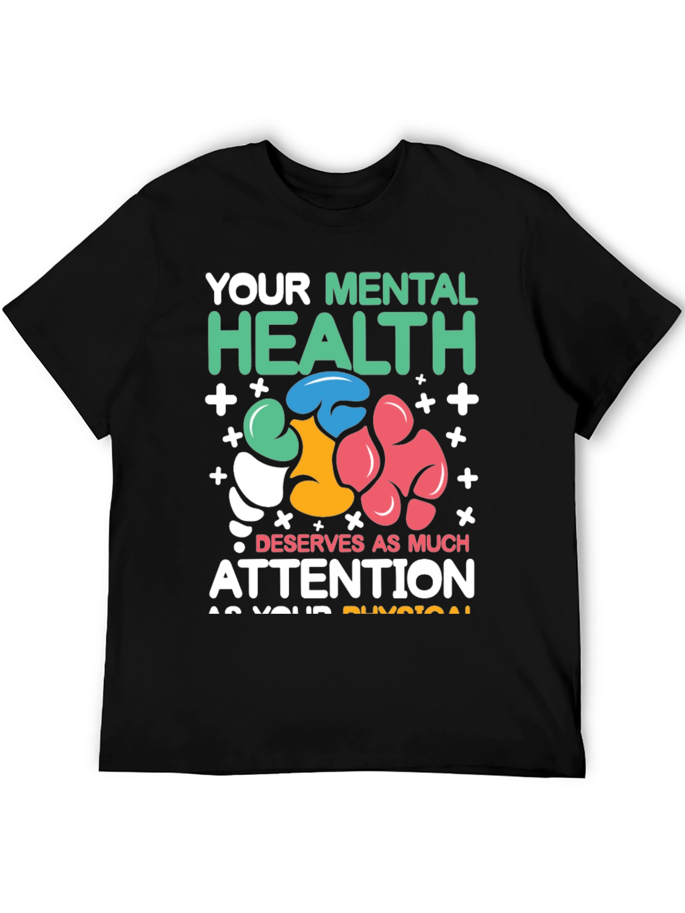 Black Mental Health Awareness Graphic T-Shirt view 5