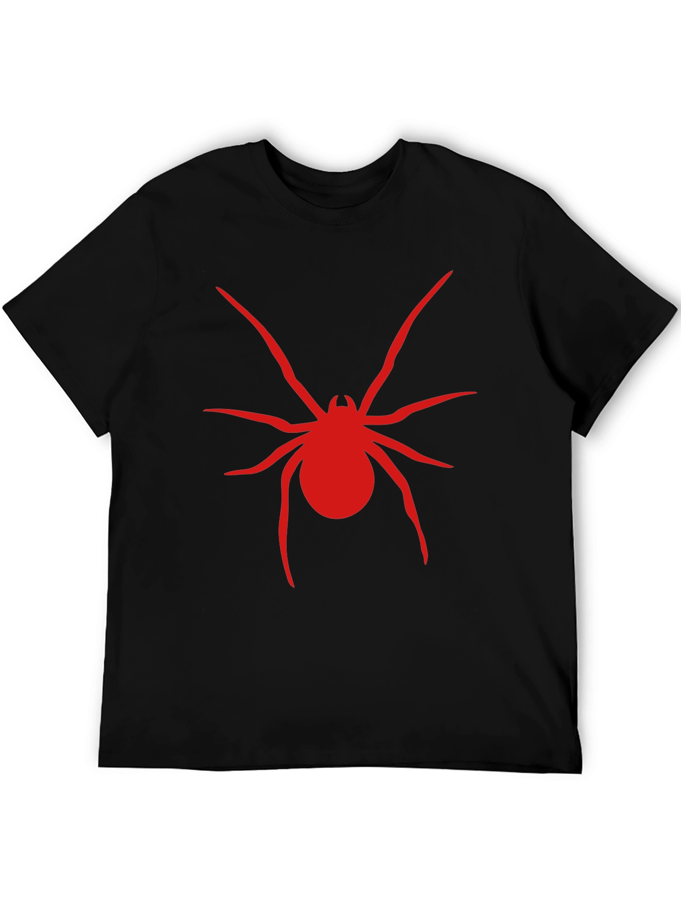 Red Spider Graphic Black T-Shirt - 5