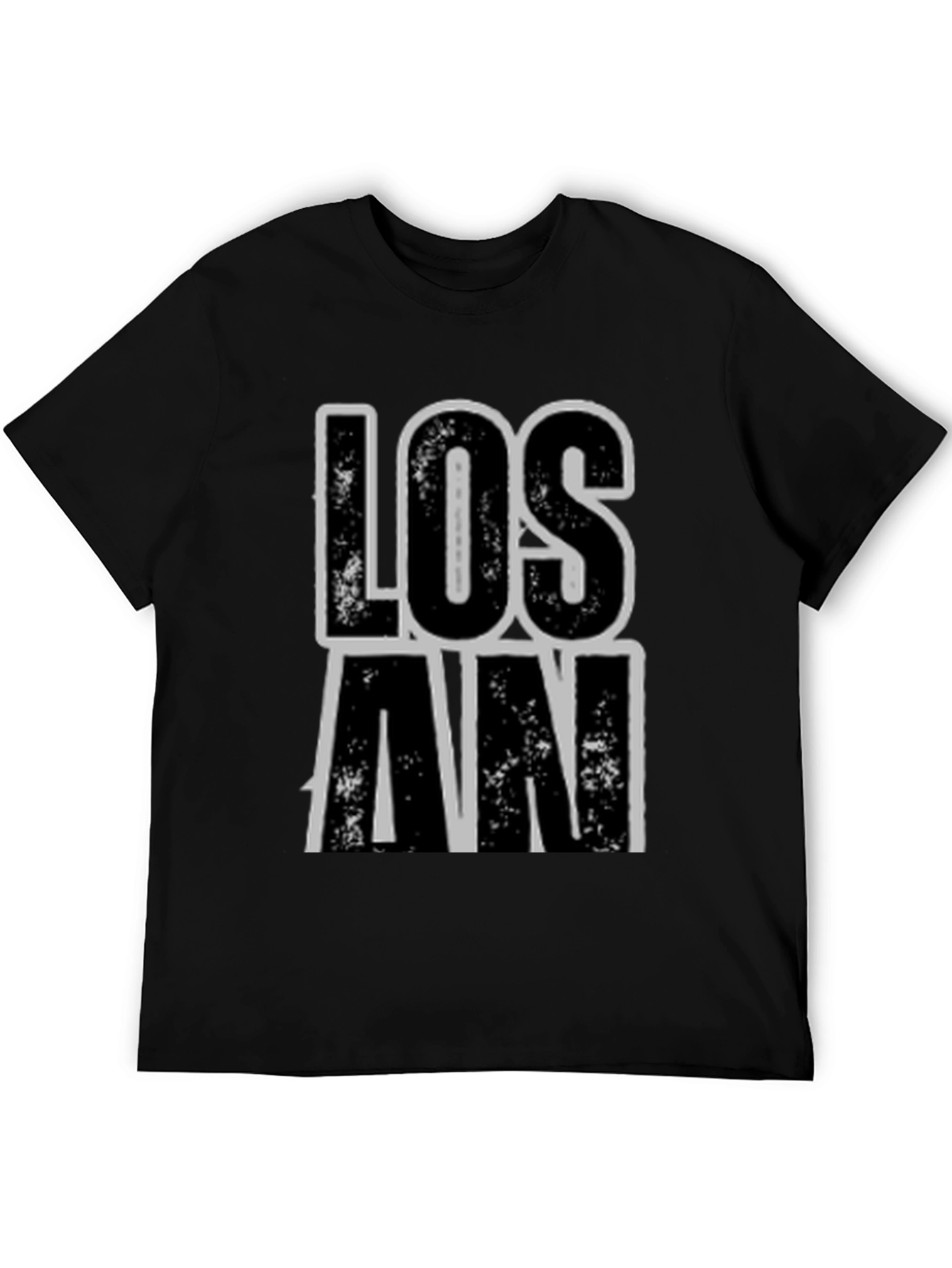 Black "Los An" Graphic Print Black T-Shirt view 5