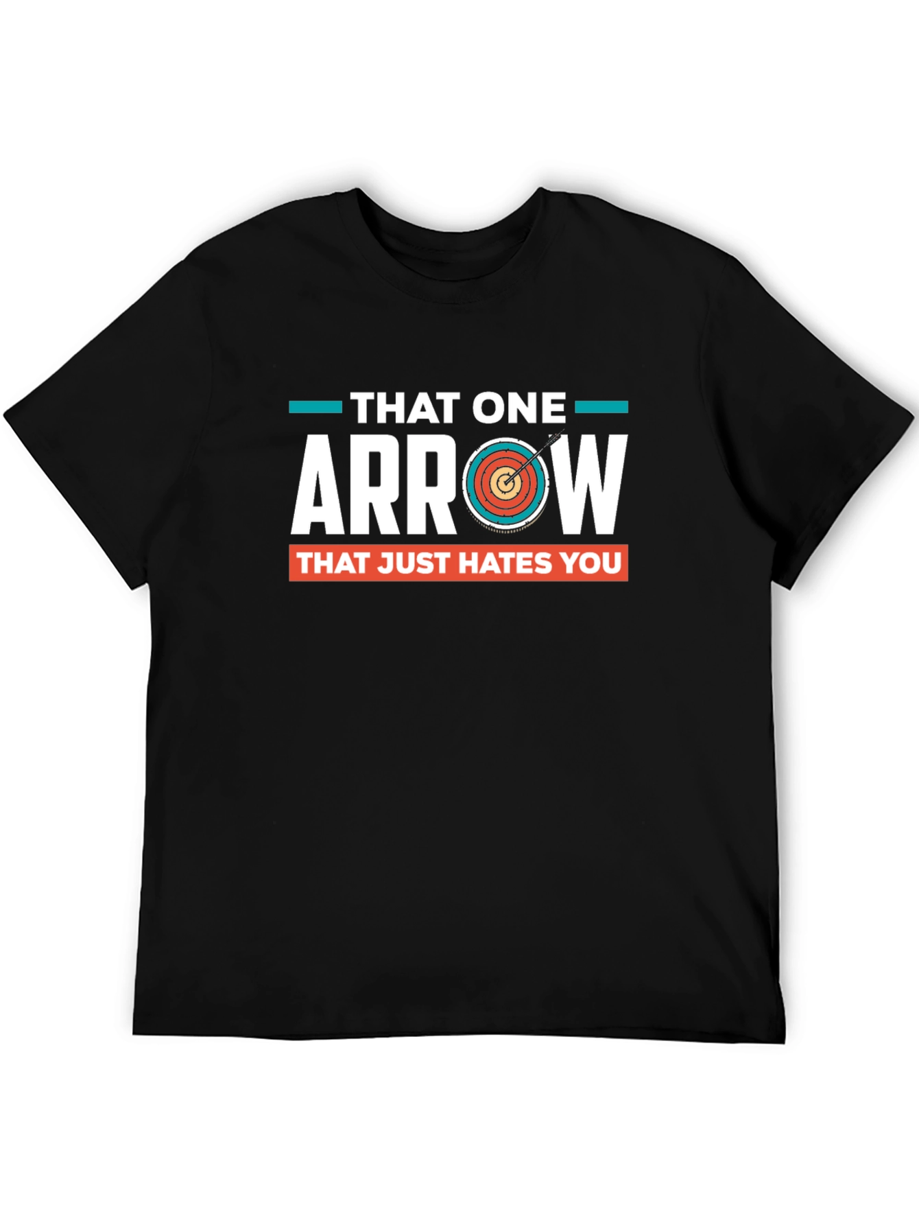 Black Funny Archery Arrow T-Shirt - Hates You view 5