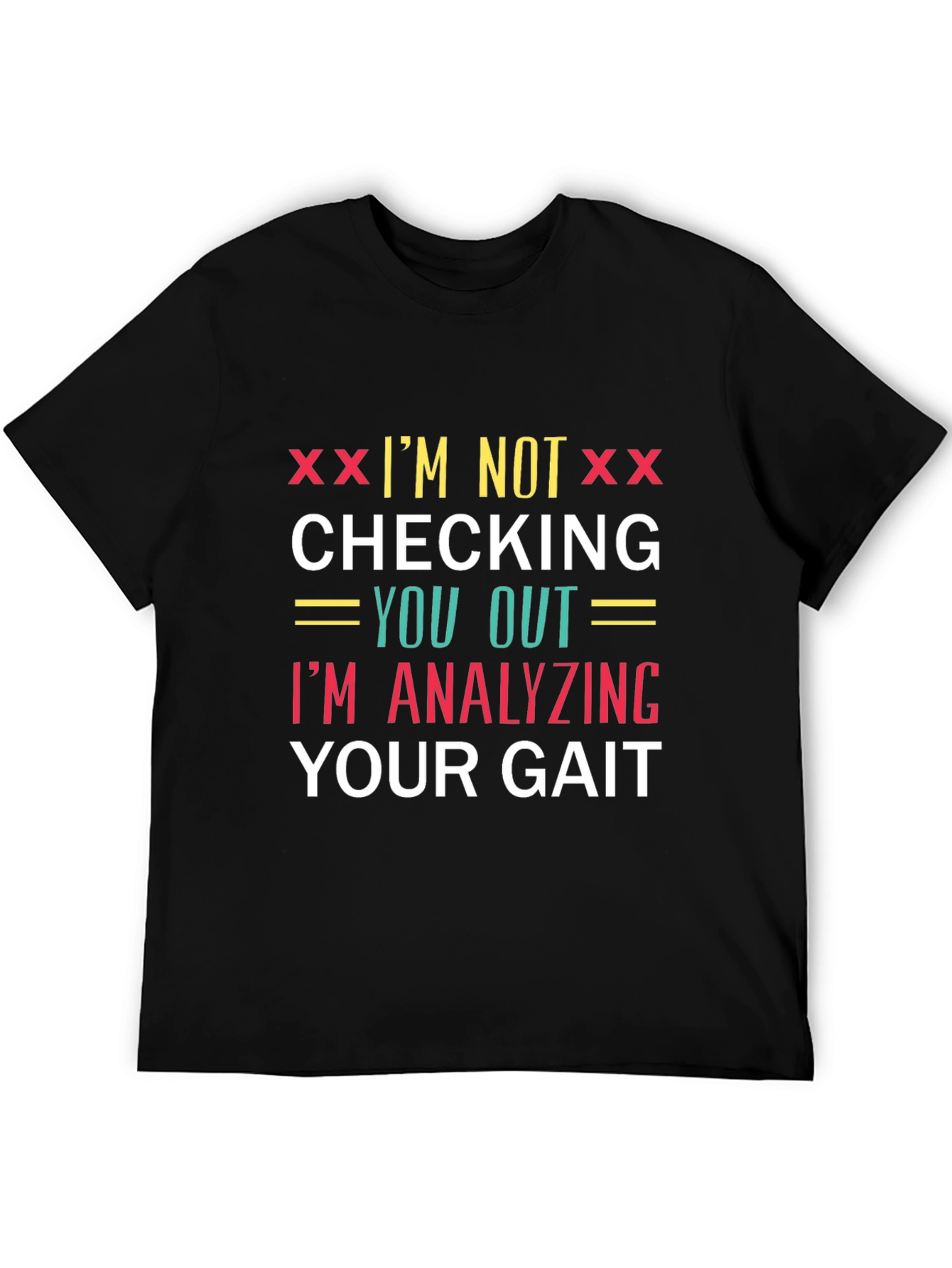Black Analyzing Your Gait Novelty Graphic Tee - Black view 5