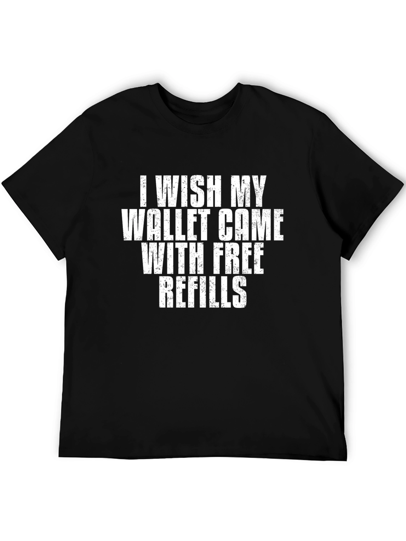 Black Funny Wallet Refills Graphic T-Shirt view 5