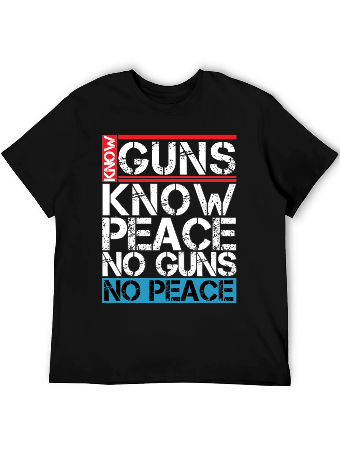 Black Guns Know Peace Men's Graphic T-Shirt view 5