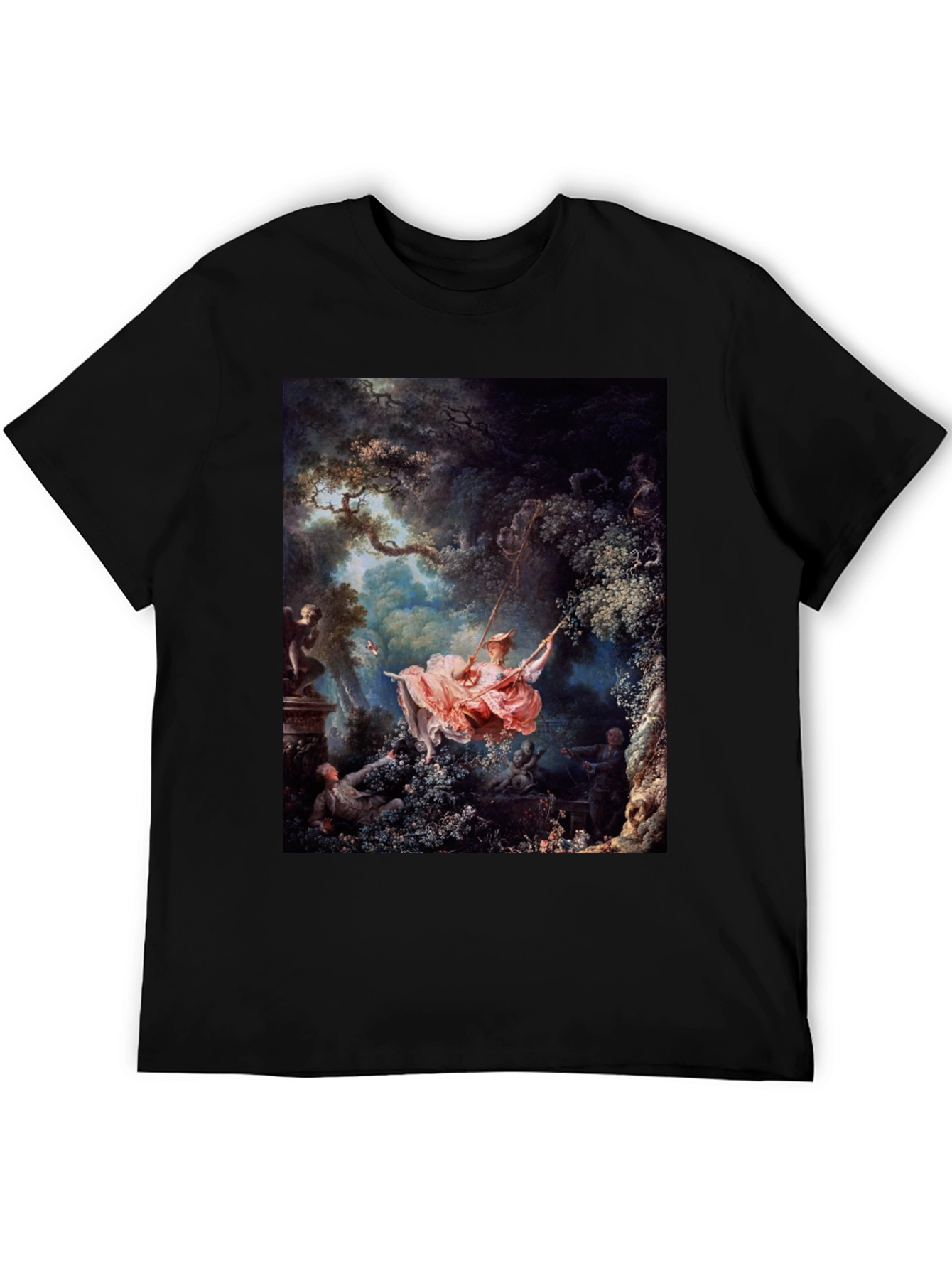 The Swing Painting T-Shirt - Artistic Rococo Style - 5
