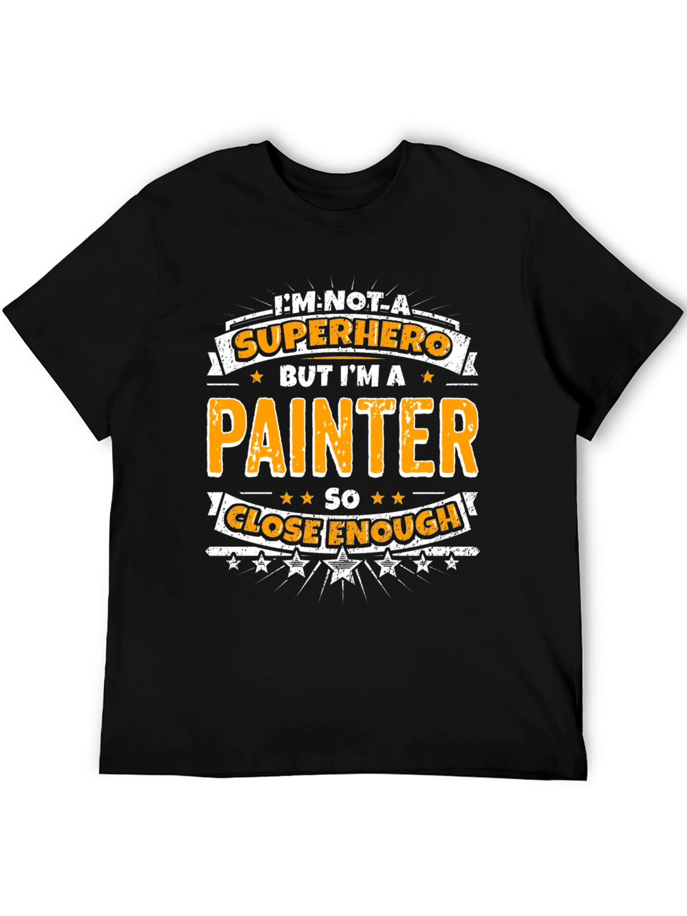 Black Painter Superhero Graphic T-Shirt - Funny Novelty Tee view 5
