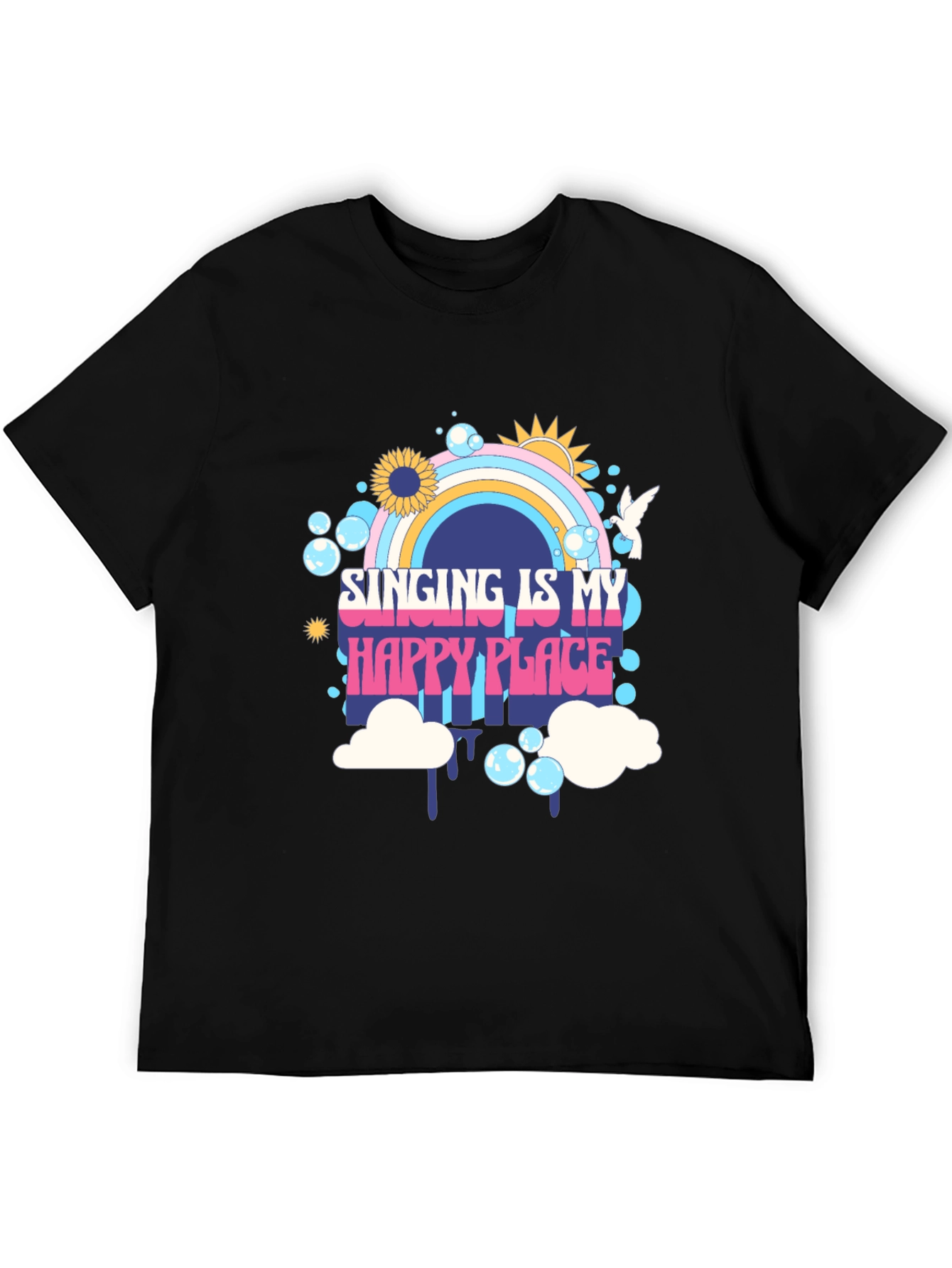 Black Singing Is My Happy Place Graphic Tee view 5