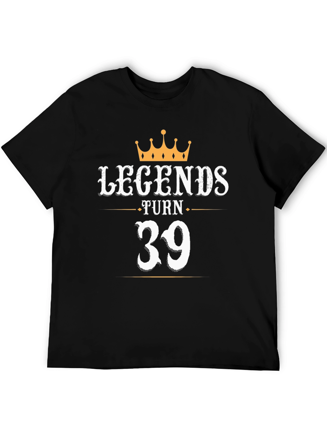 Black Legends Turn 39 T-Shirt - Birthday Gift view 5