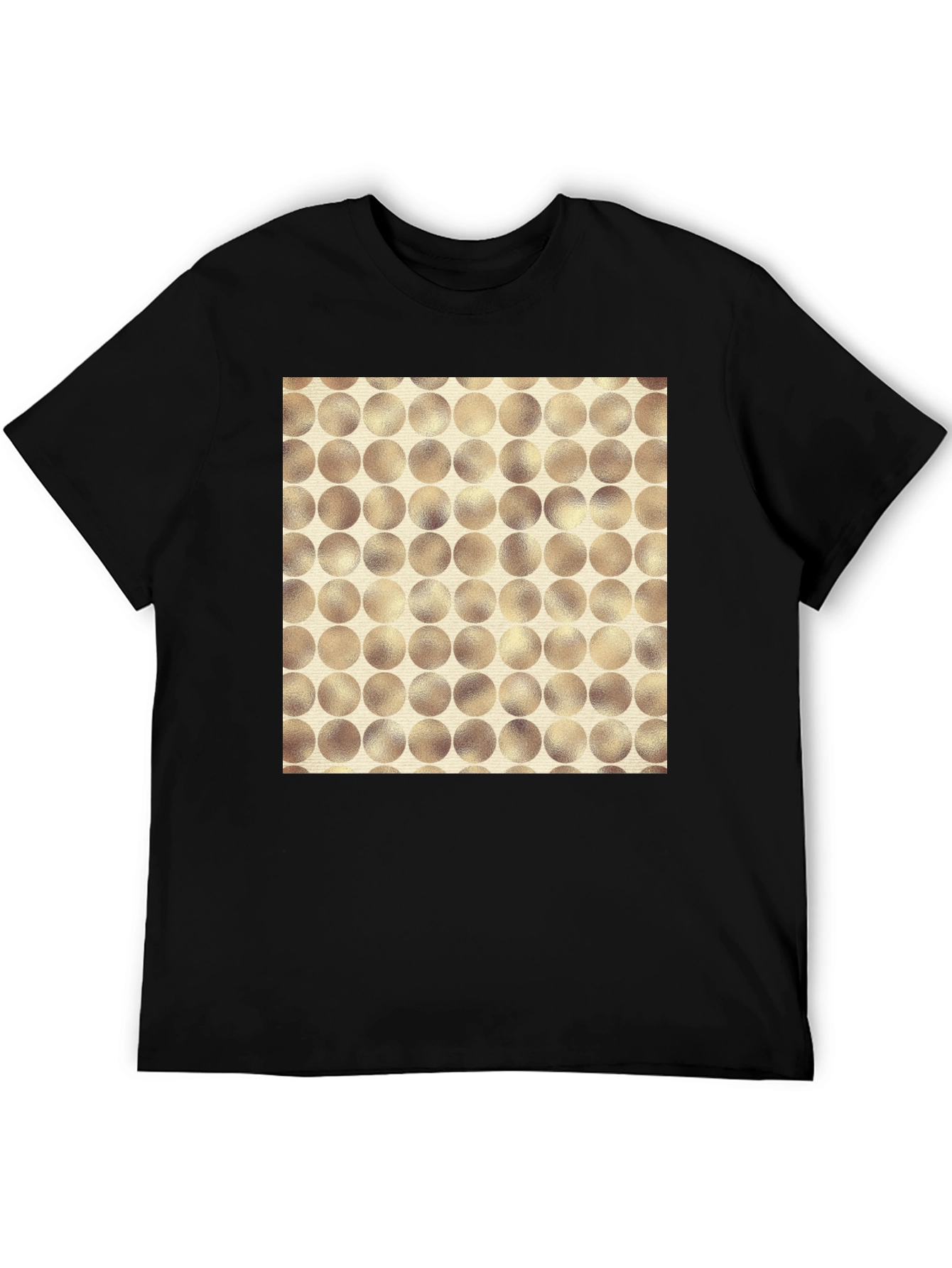 Black Modern Circle Pattern Tee - Stylish Casual Wear view 5