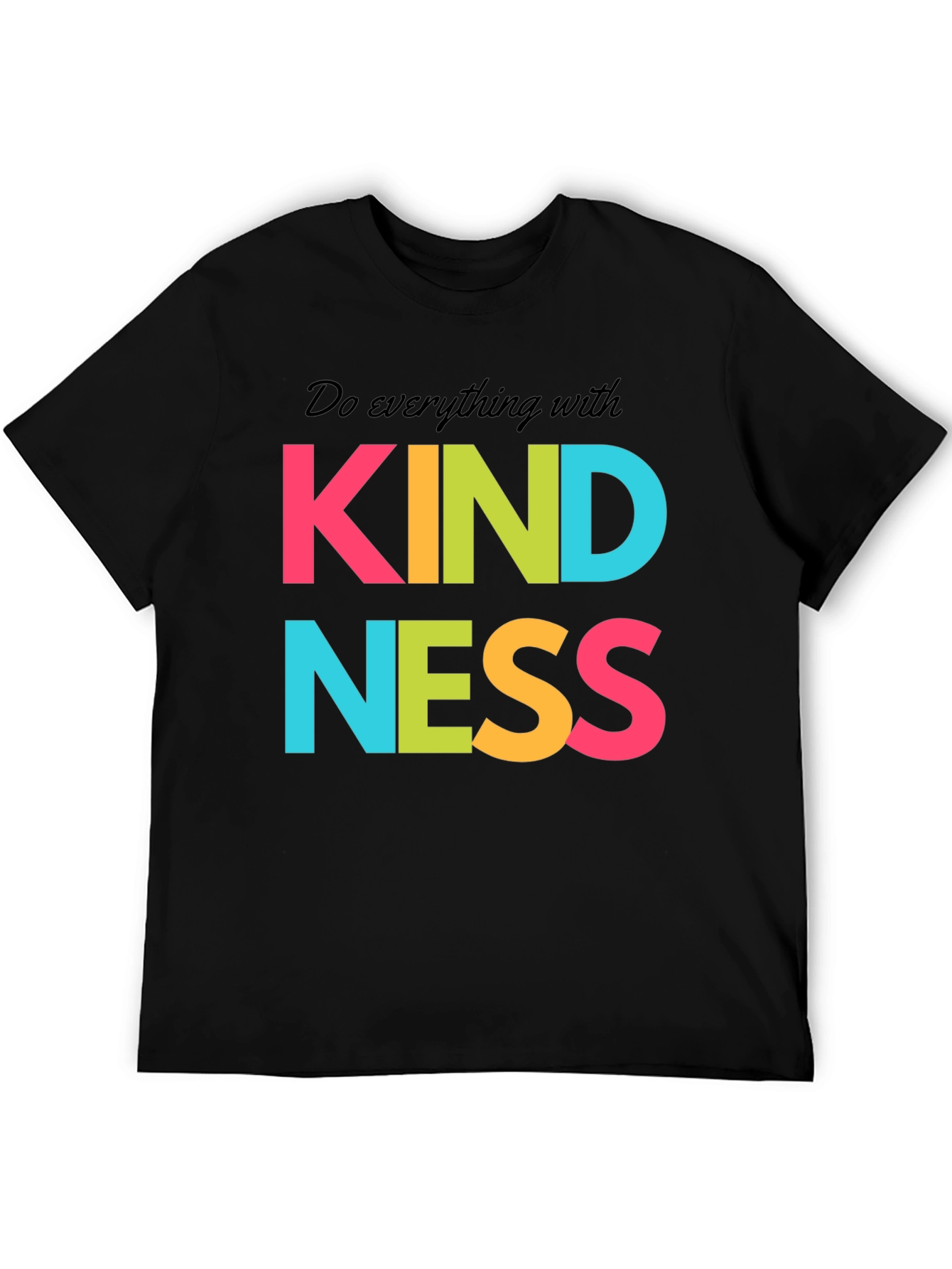 Black Kindness Graphic T-Shirt - Positive Message Tee view 5