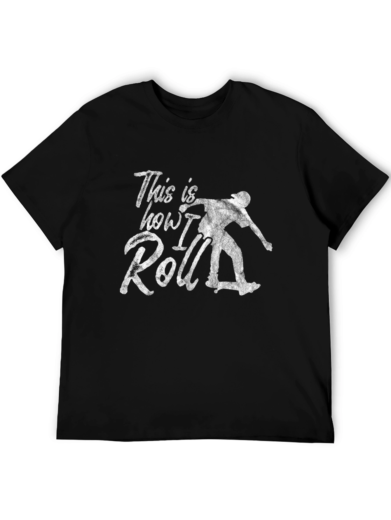 Black This is How I Roll Skateboarder Graphic Tee view 5