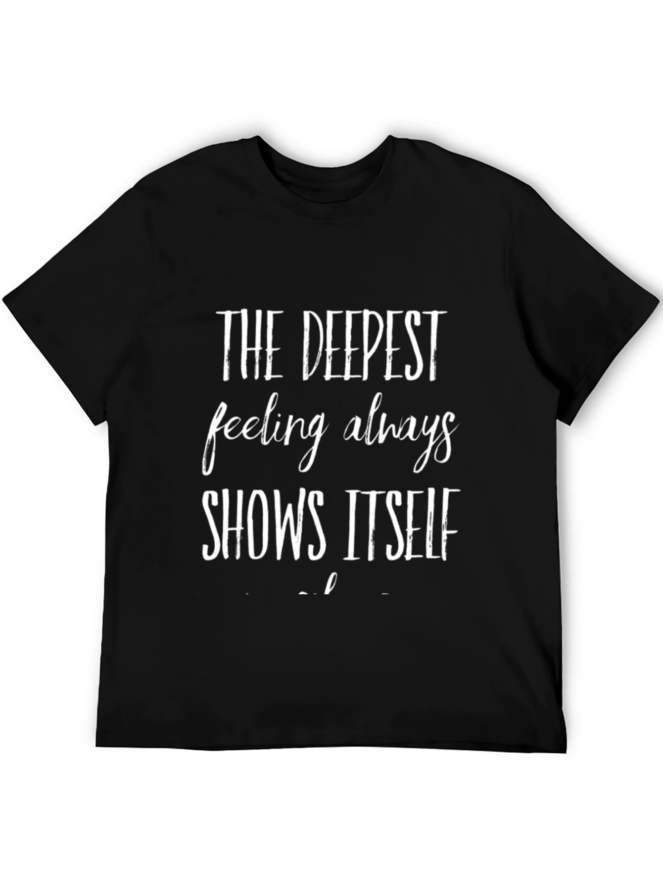 Black Deepest Feeling Men's Black Graphic Tee view 5