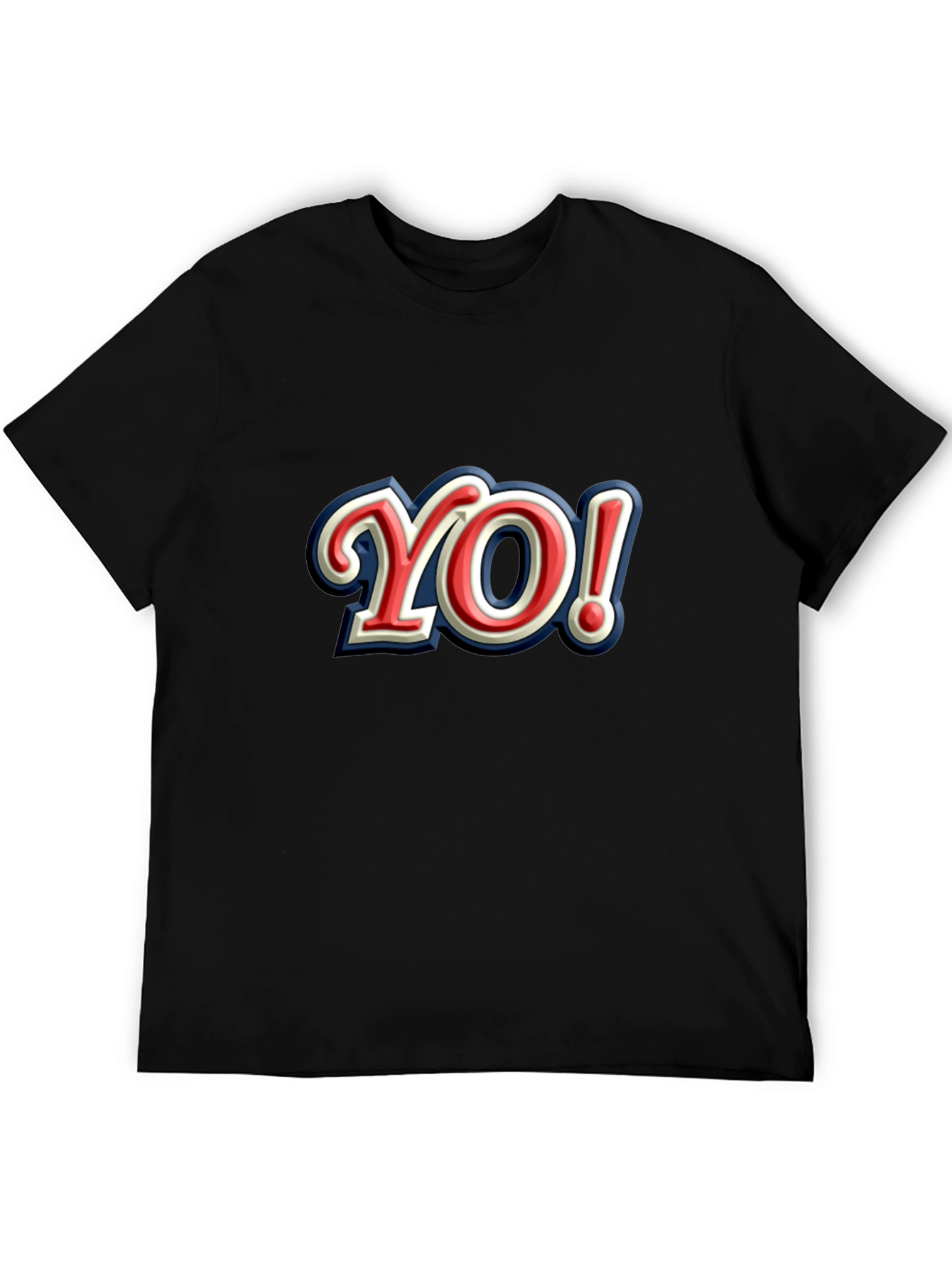 Black Yo! Graphic Tee - Stylish Black Cotton Blend view 5