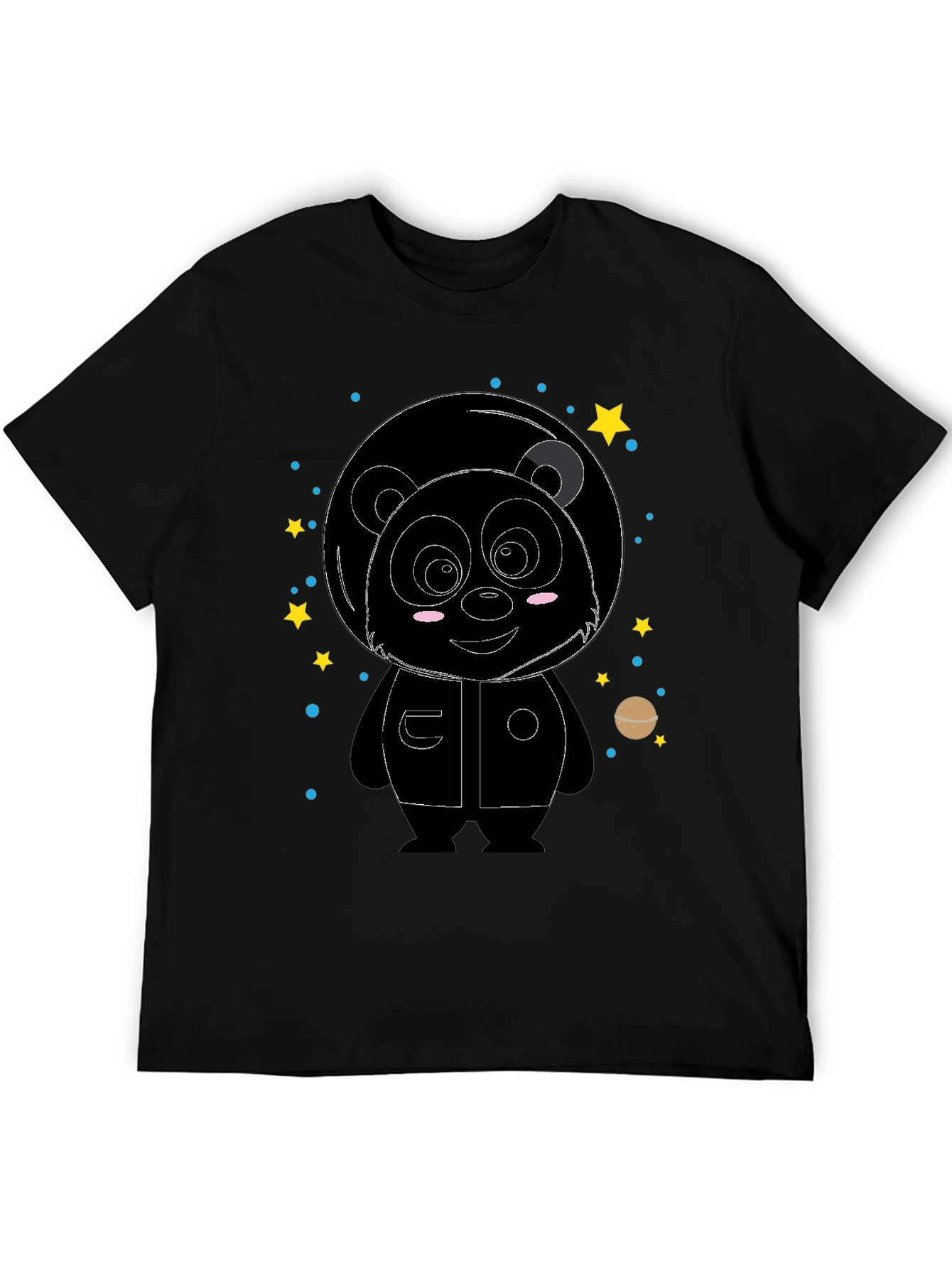 Black Astronaut Panda Graphic Tee - Space Adventure view 5