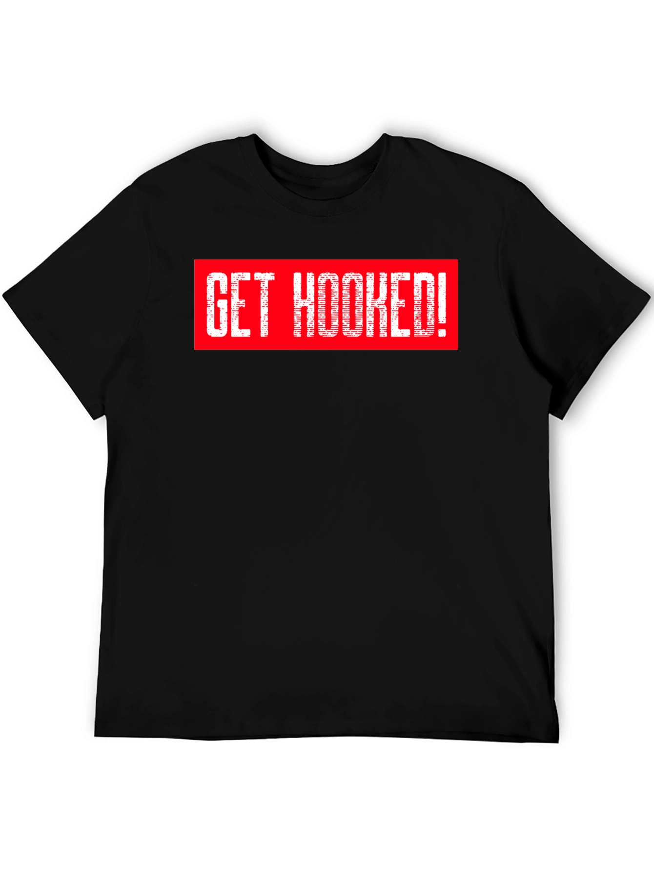 Black Get Hooked! Graphic Tee - Stylish Black T-Shirt view 5