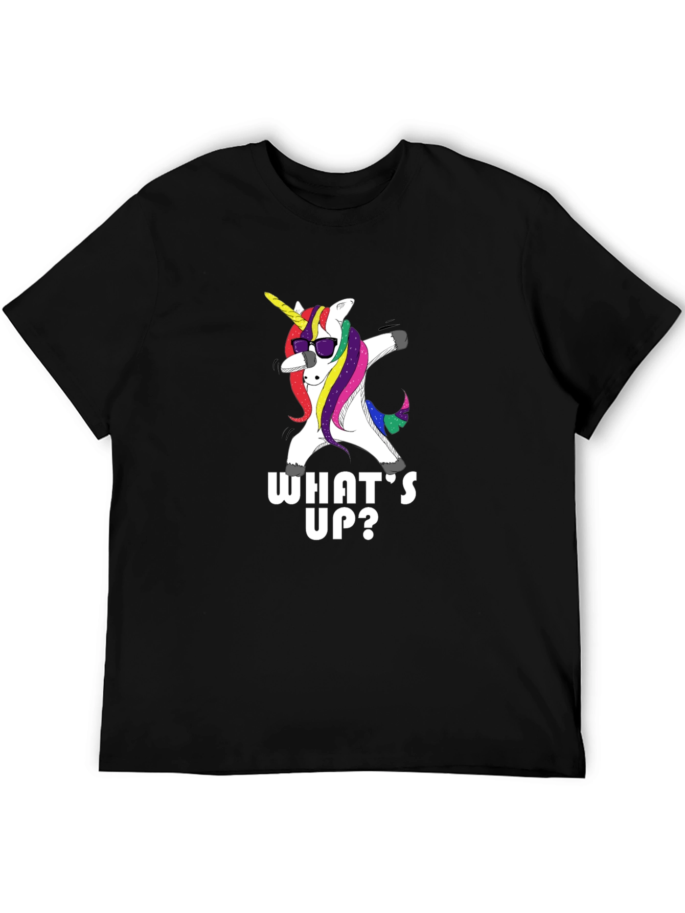 Black Dabbing Unicorn T-Shirt - What's Up? view 5