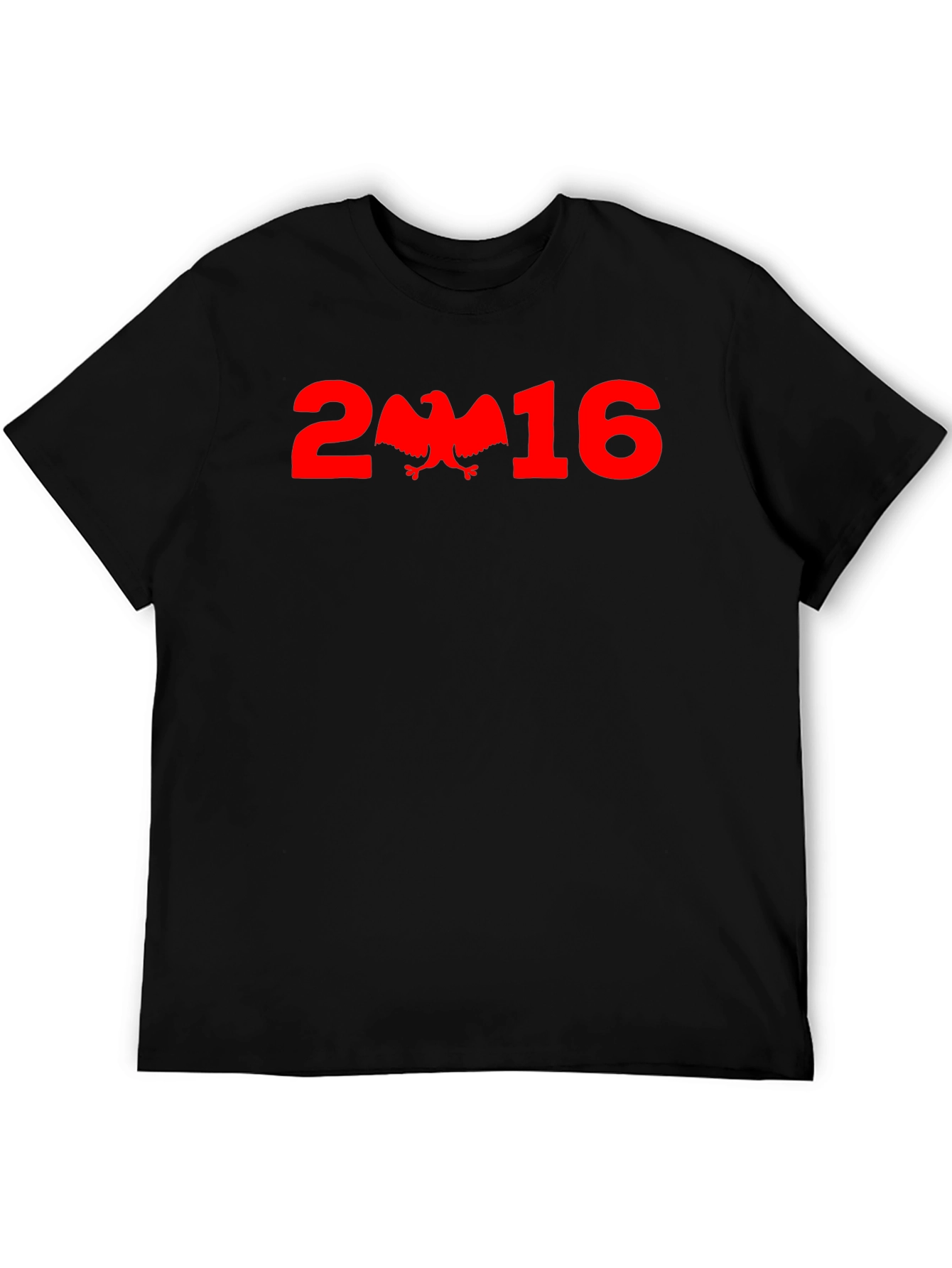 Black 2016 Eagle Graphic Tee - Bold Red Print on Black view 5