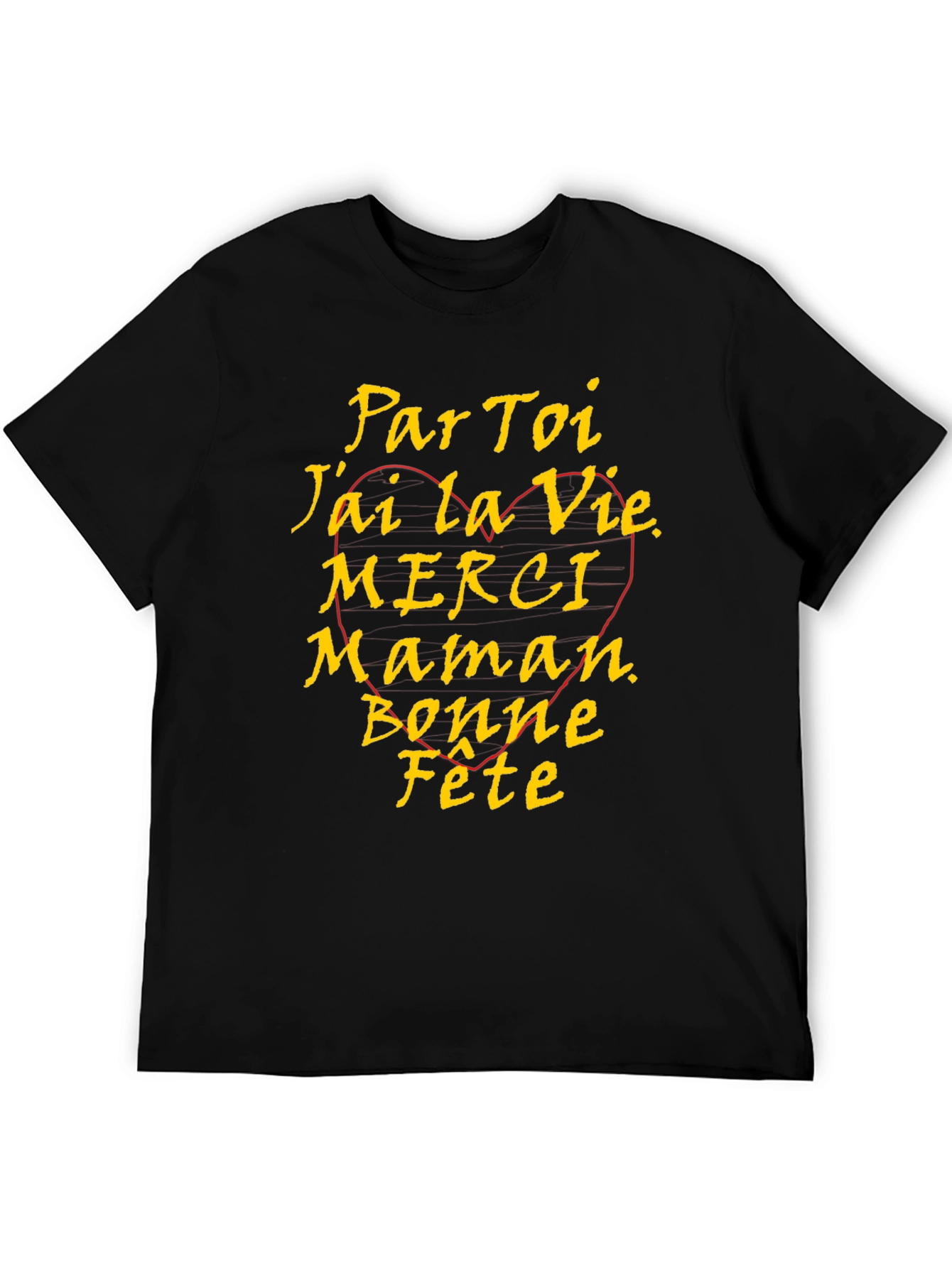 Black Par Toi J'ai la Vie Merci Maman T-Shirt view 5