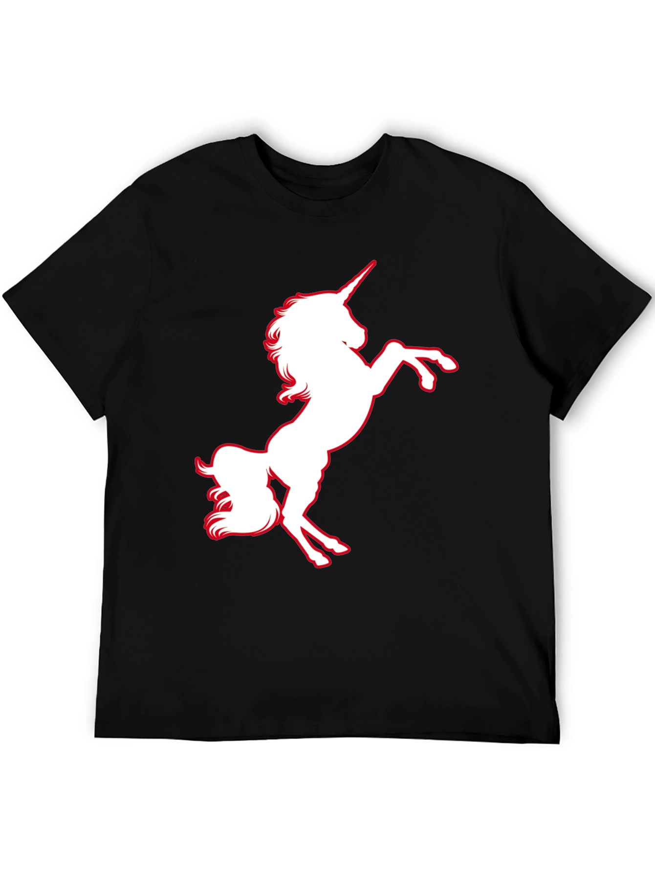 Black Unicorn Graphic T-Shirt - Black Cotton Tee view 5