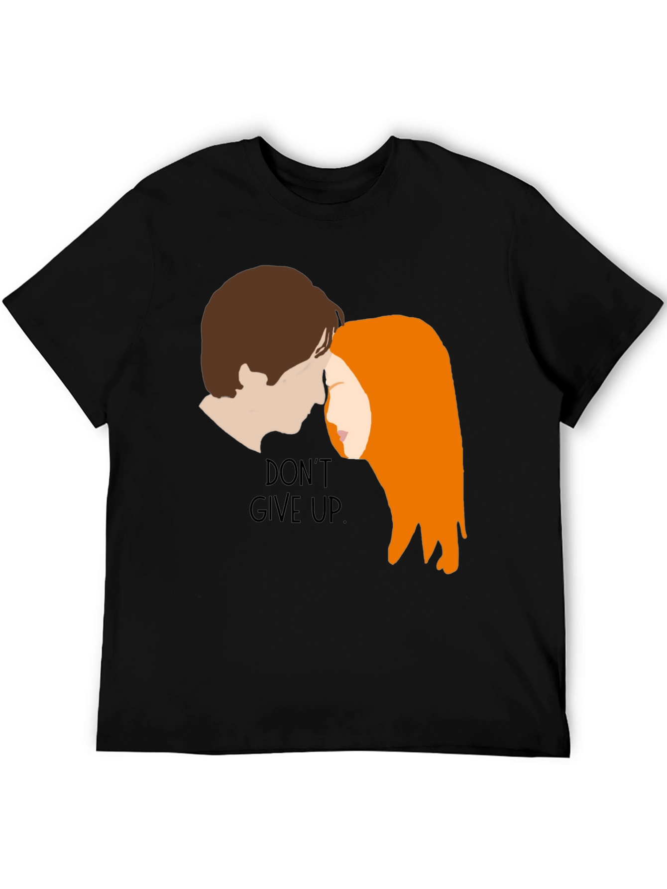 Black Don't Give Up Graphic Tee - Black T-Shirt view 5