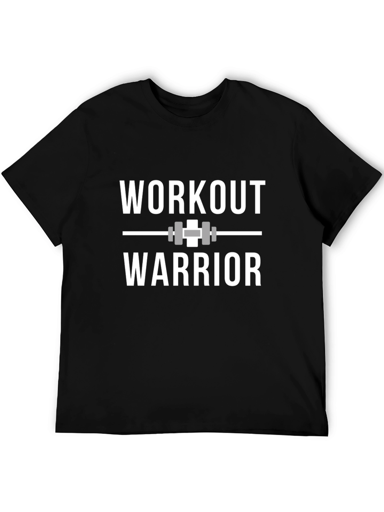 Black Workout Warrior T-Shirt - Gym Fitness Tee view 5