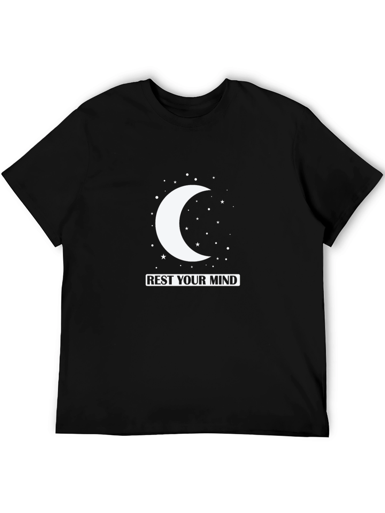 Black Rest Your Mind Crescent Moon Graphic Tee view 5