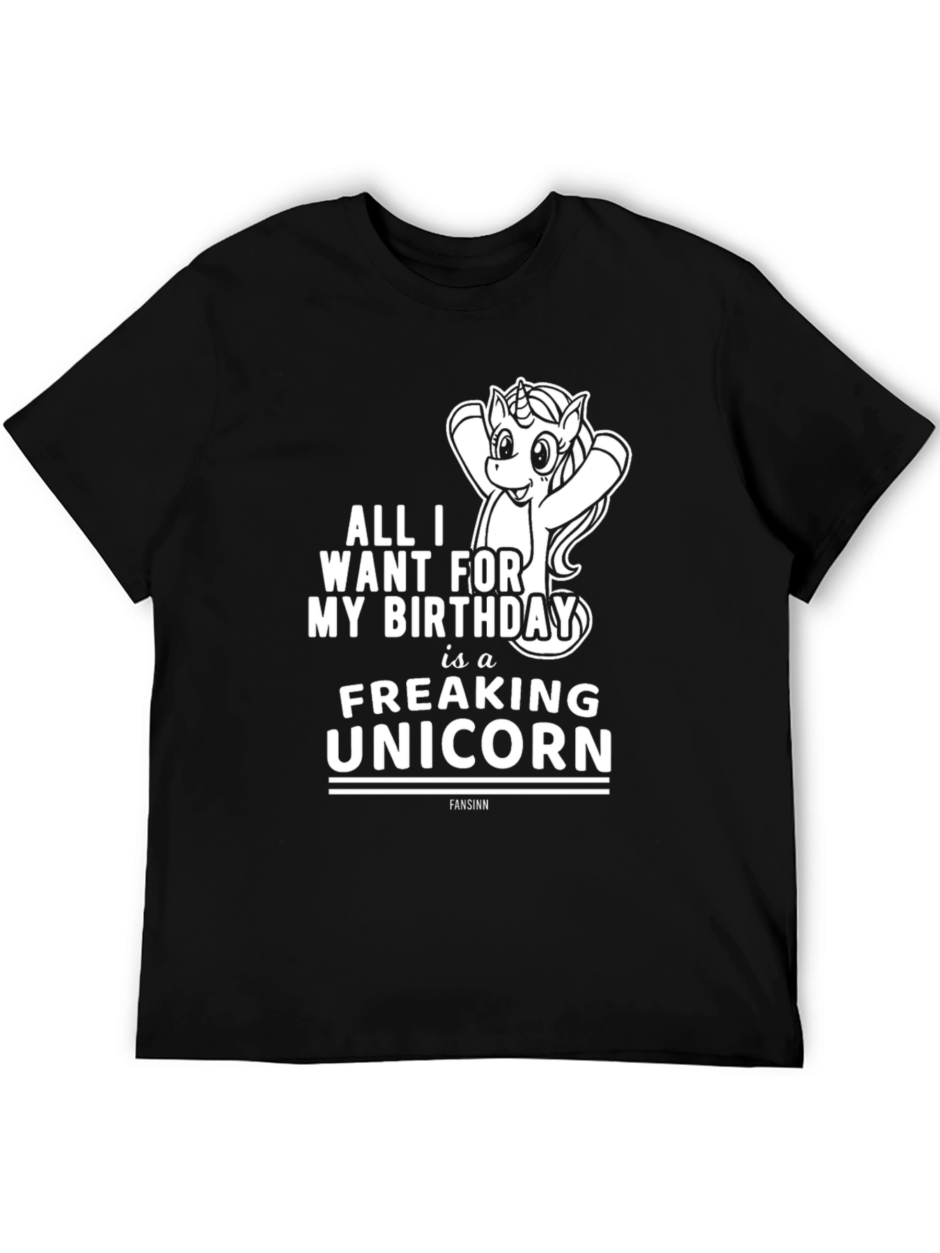 Black Funny Unicorn Birthday Gift Tee view 5