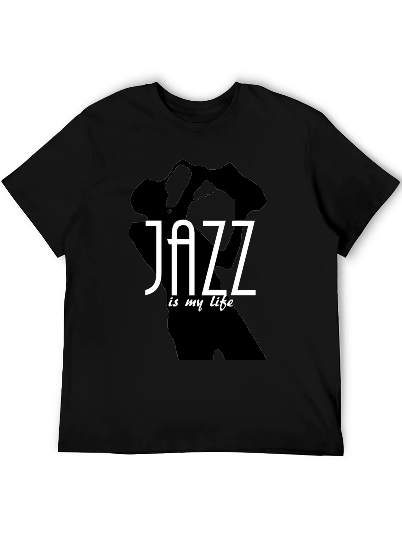 Black Jazz Is My Life T-Shirt - Black Graphic Tee view 5