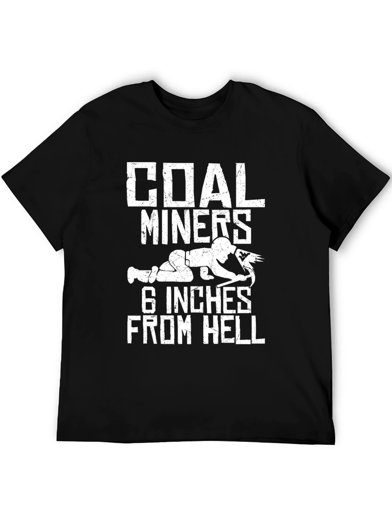 Black Coal Miner Graphic Tee - 6 Inches From Hell Black T-Shirt view 5