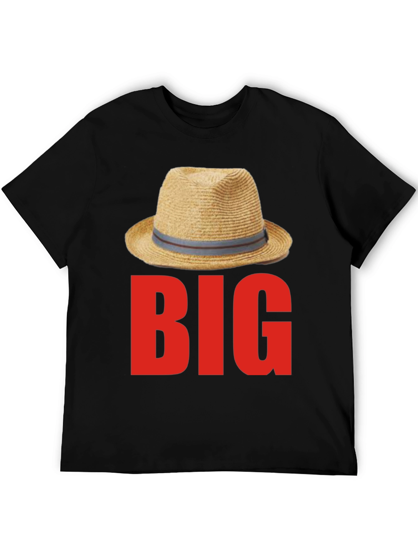 Black Big Hat Graphic T-Shirt - Bold Statement Tee view 5