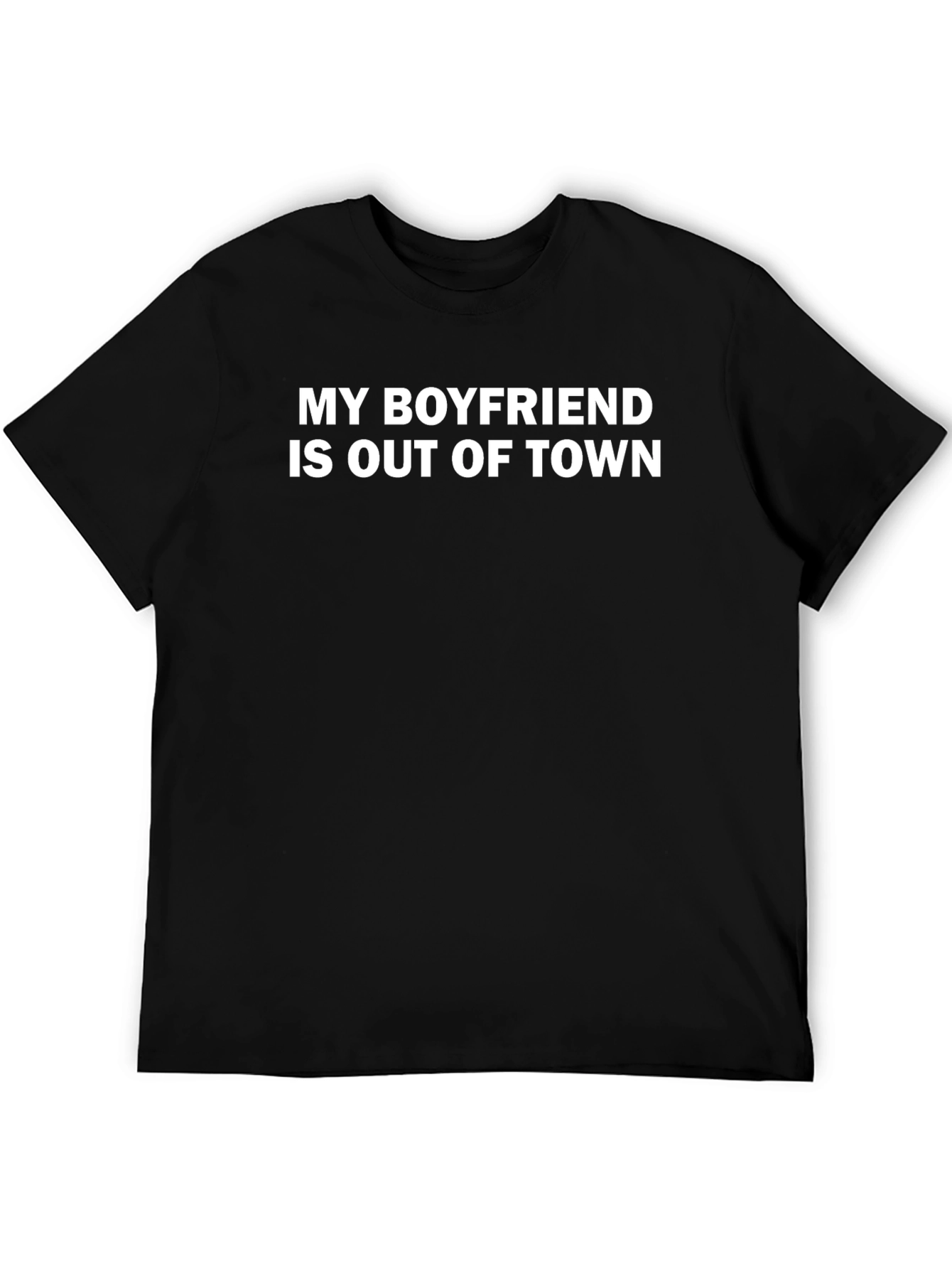 Black My Boyfriend is Out of Town Graphic Tee view 5